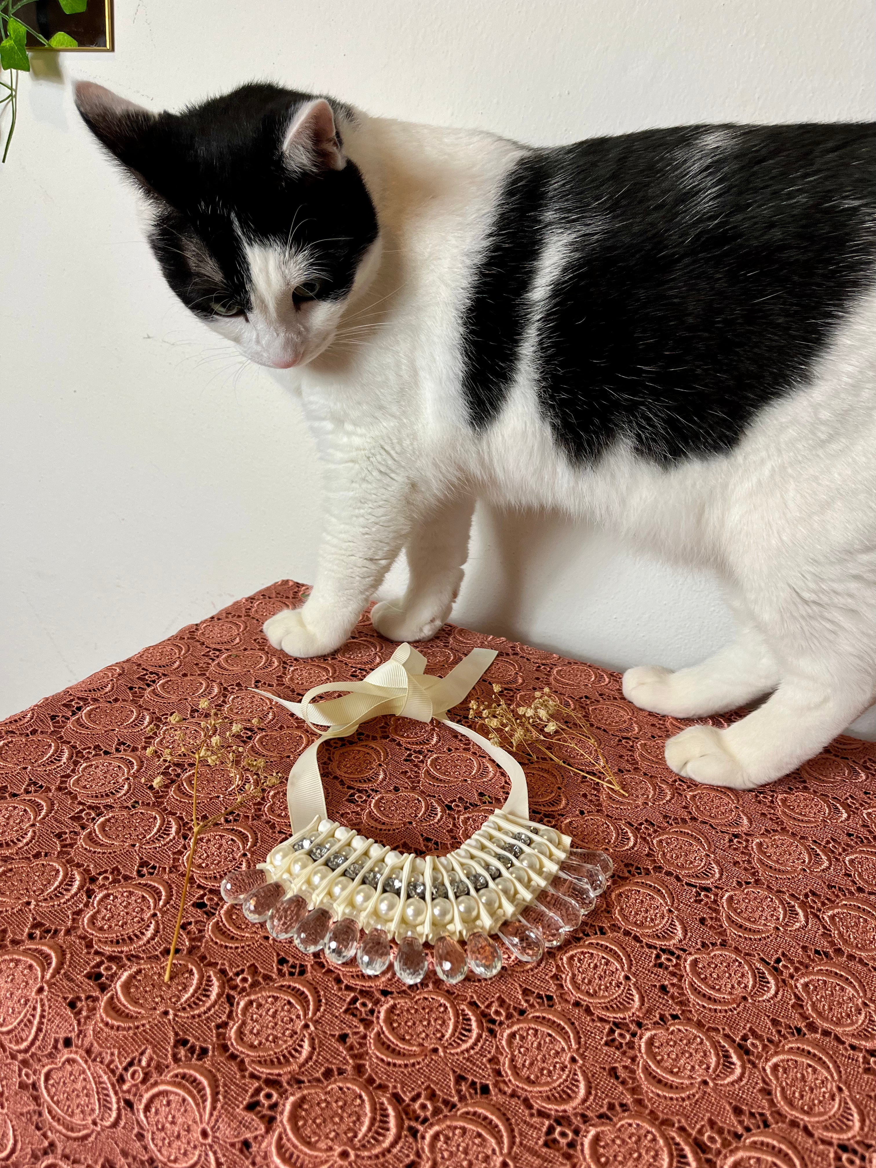 Colletto girocollo a collana in perle