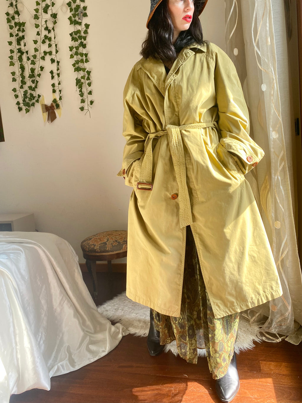 Versace sport trench monopetto oliva