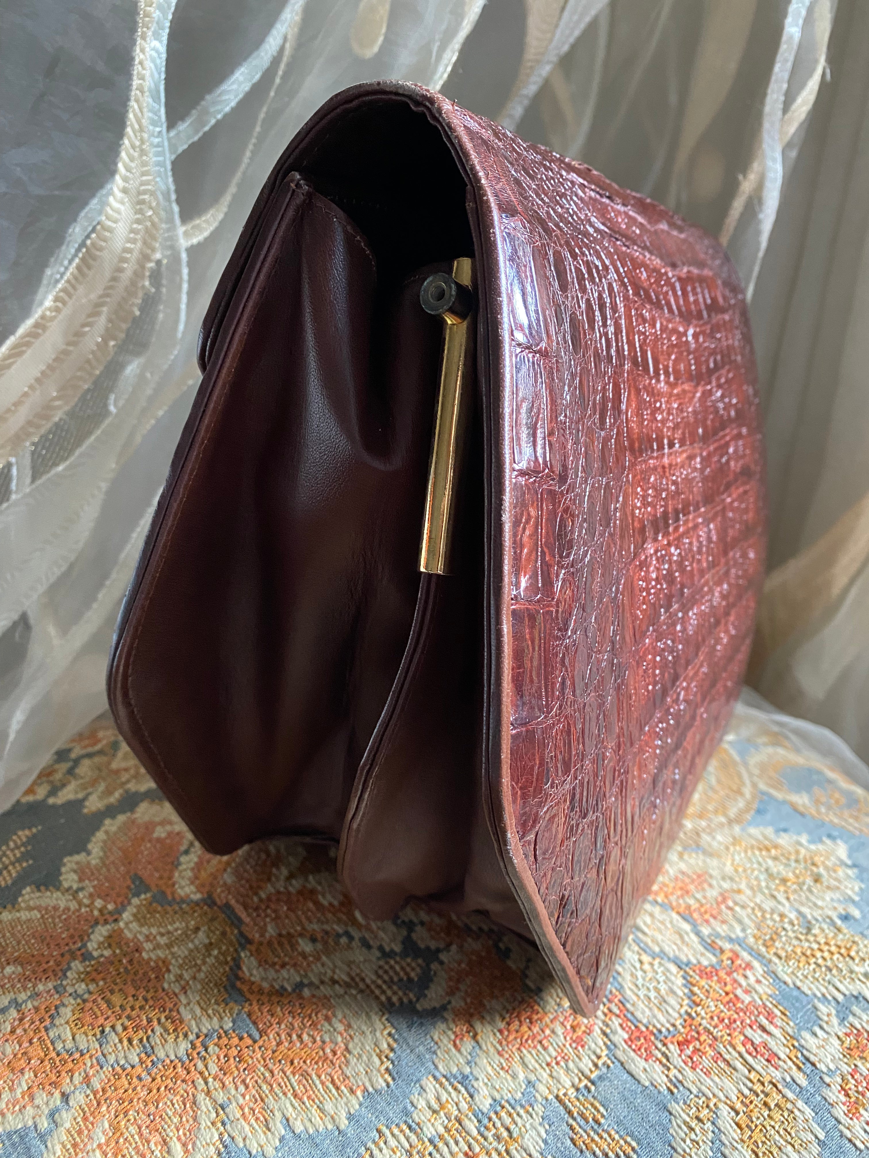 Pochette coccodrillo rombo