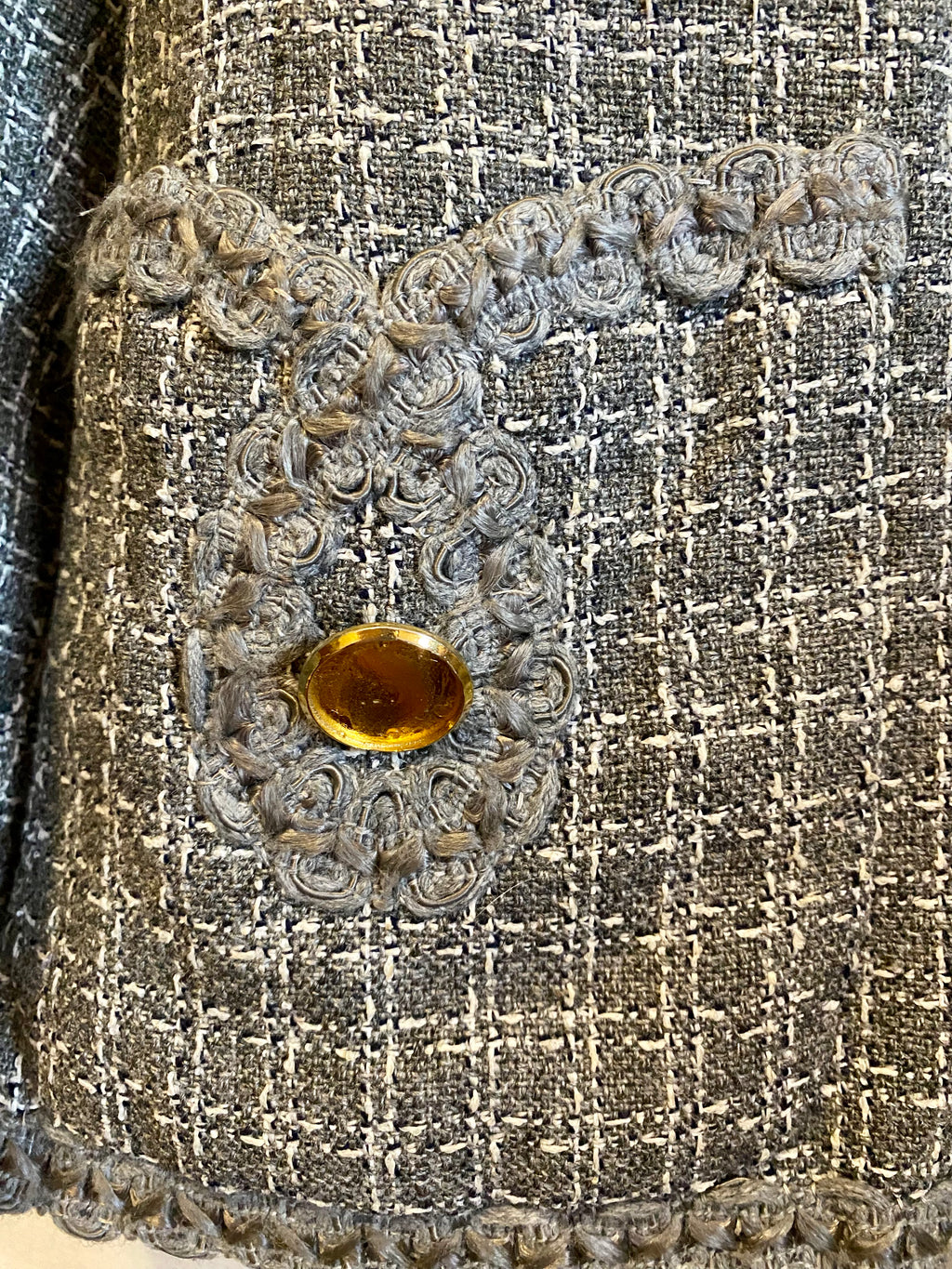 Blazer Vichy raffinato senza colletto