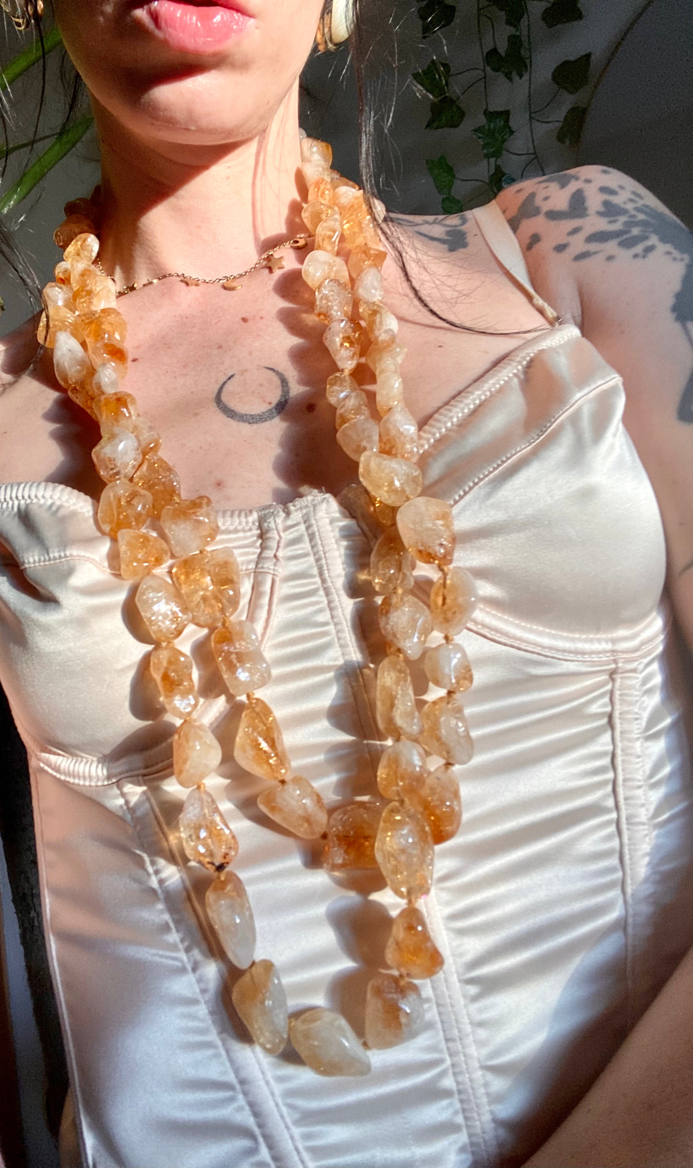 Collana in quarzo citrino