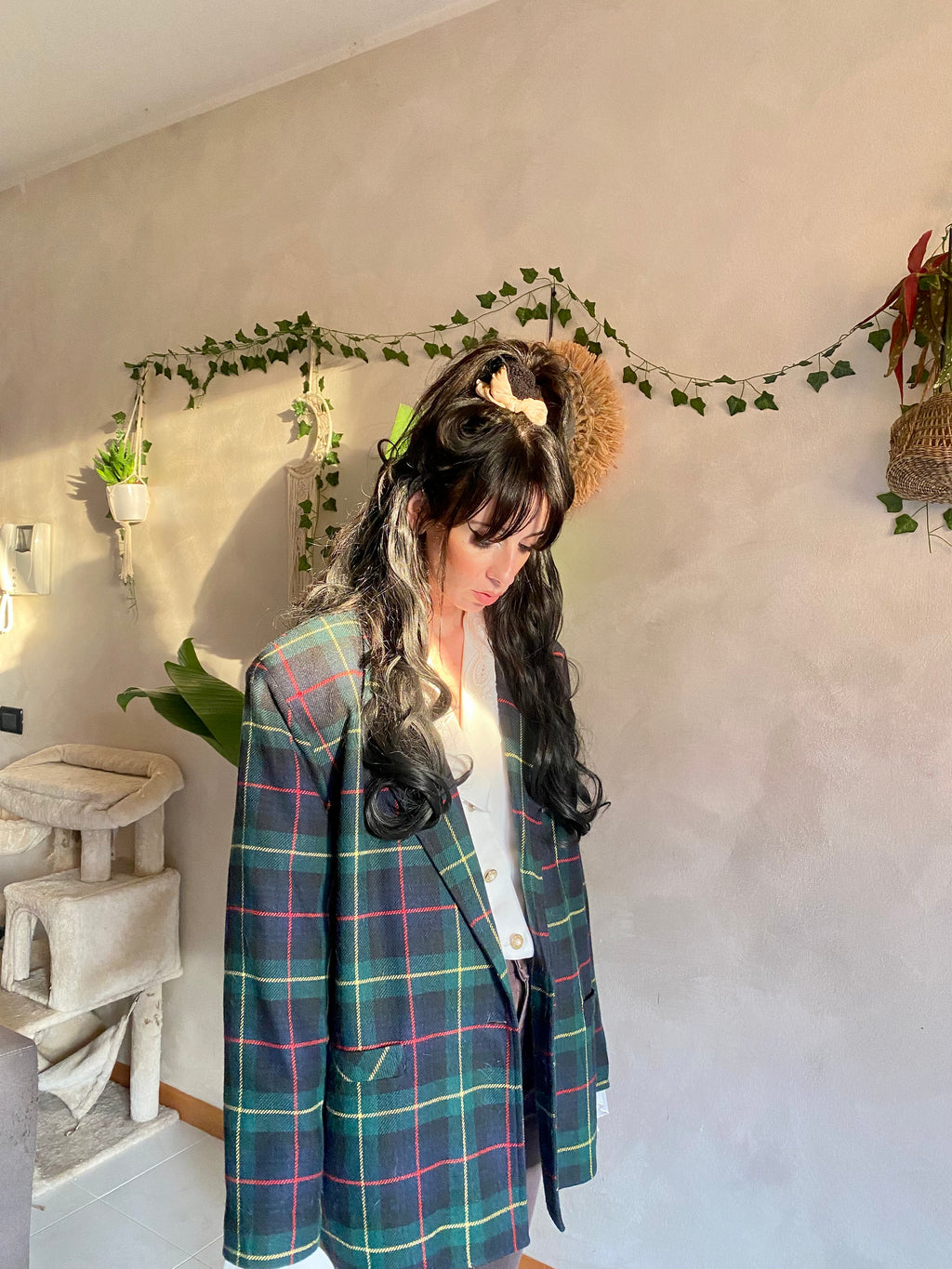 Blazer England Tartan Boxy
