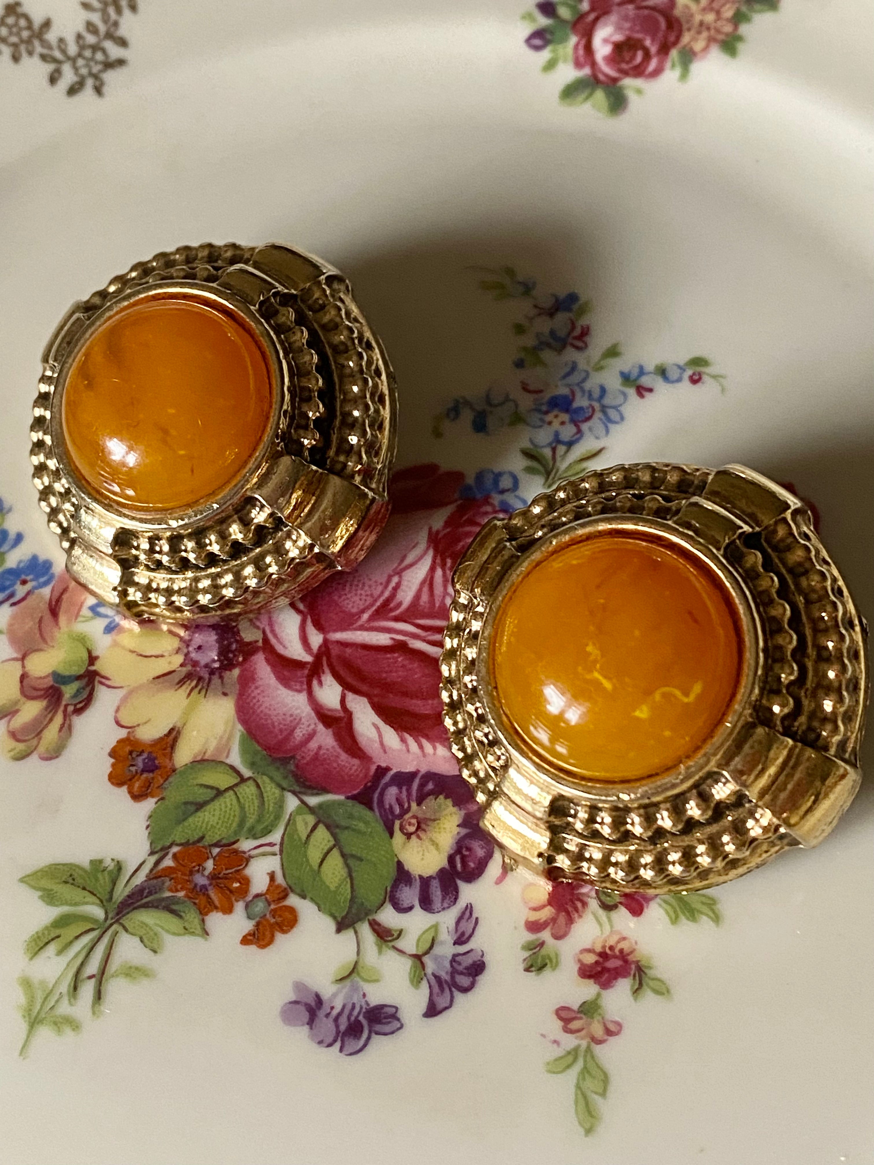 Orecchini a bottone in plastichina ‘60s