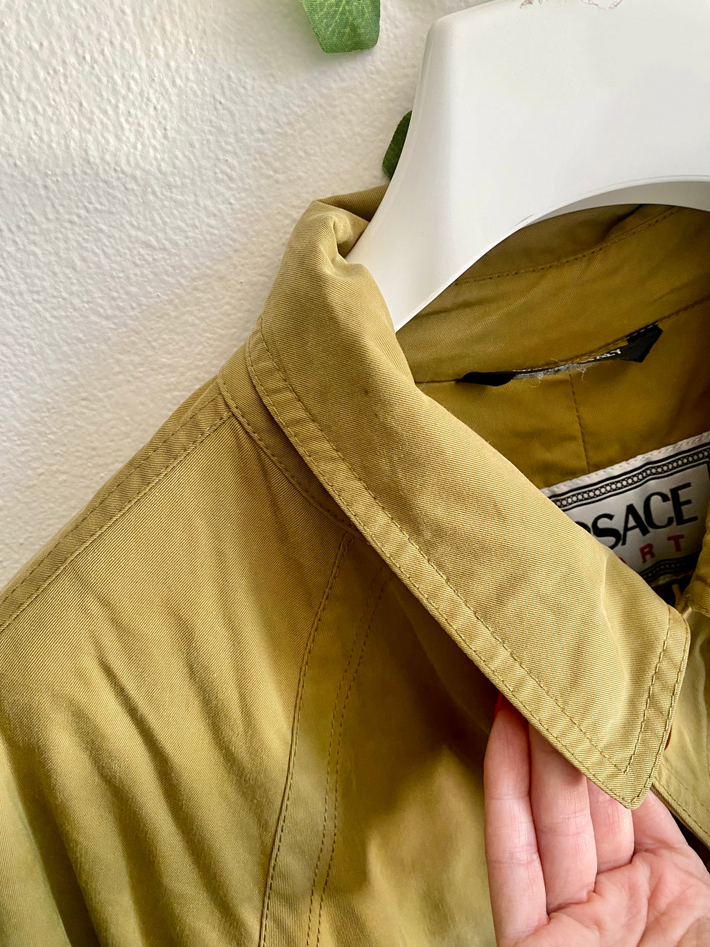 Versace sport trench monopetto oliva