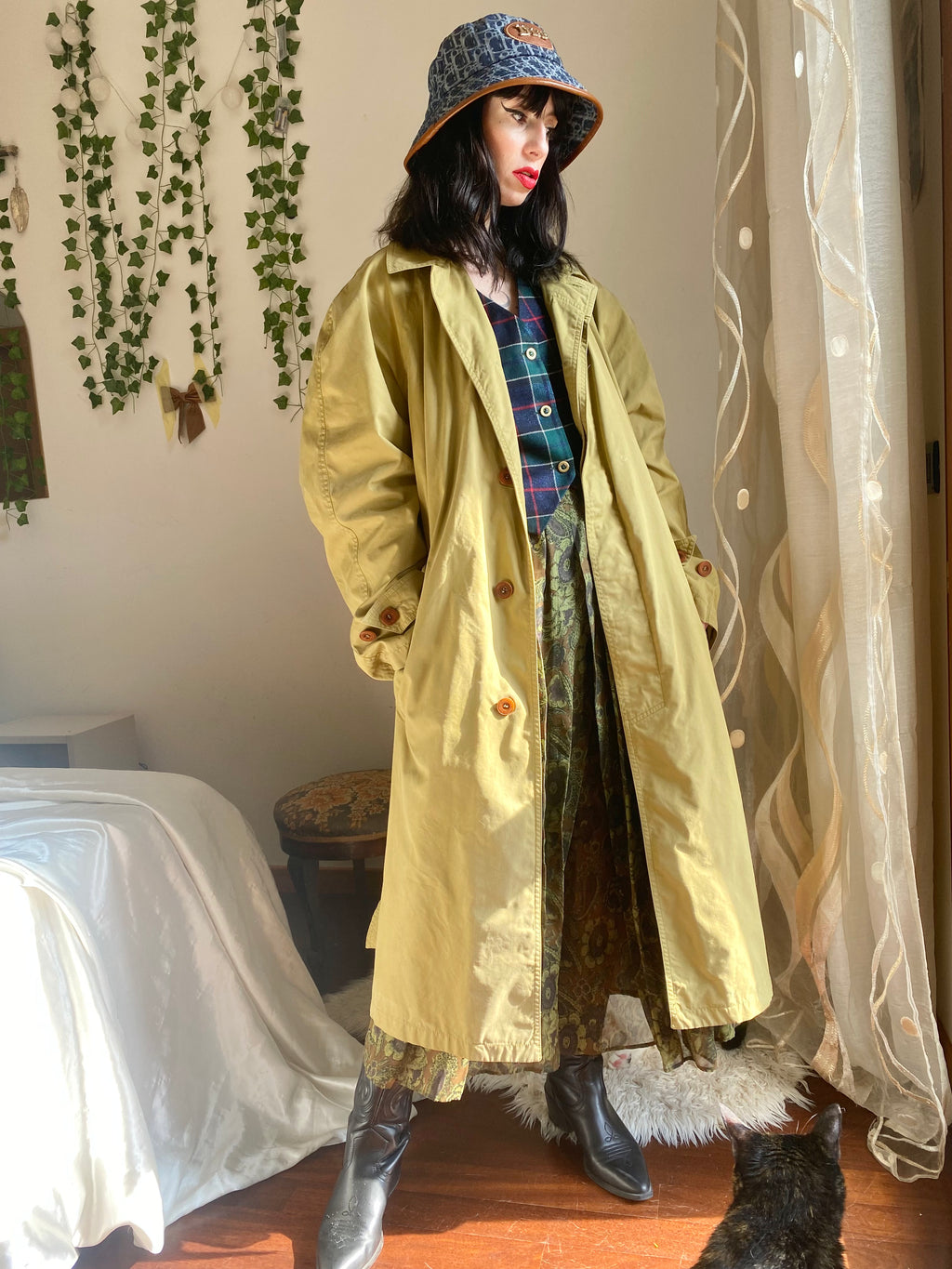 Versace sport trench monopetto oliva