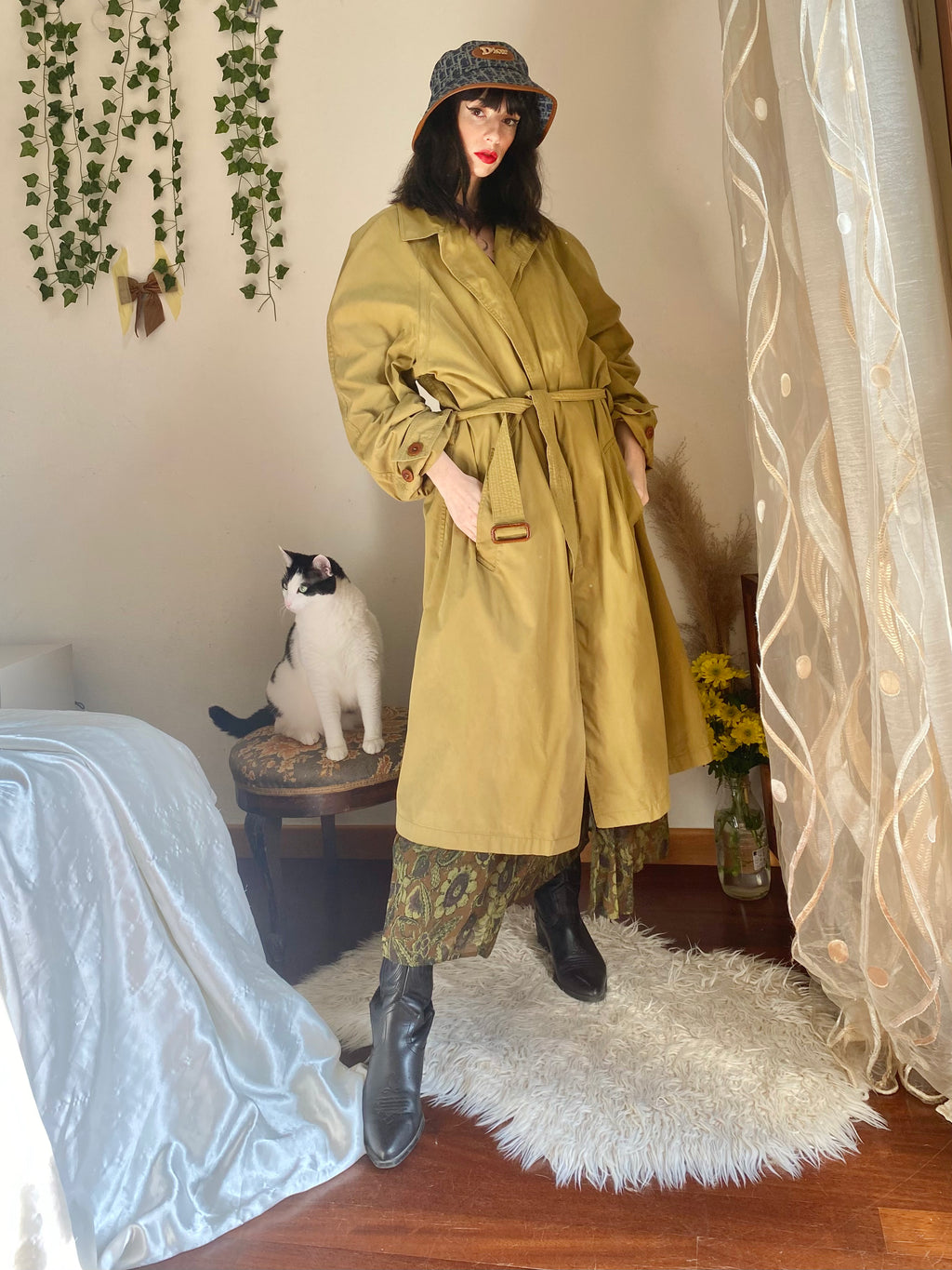 Versace sport trench monopetto oliva