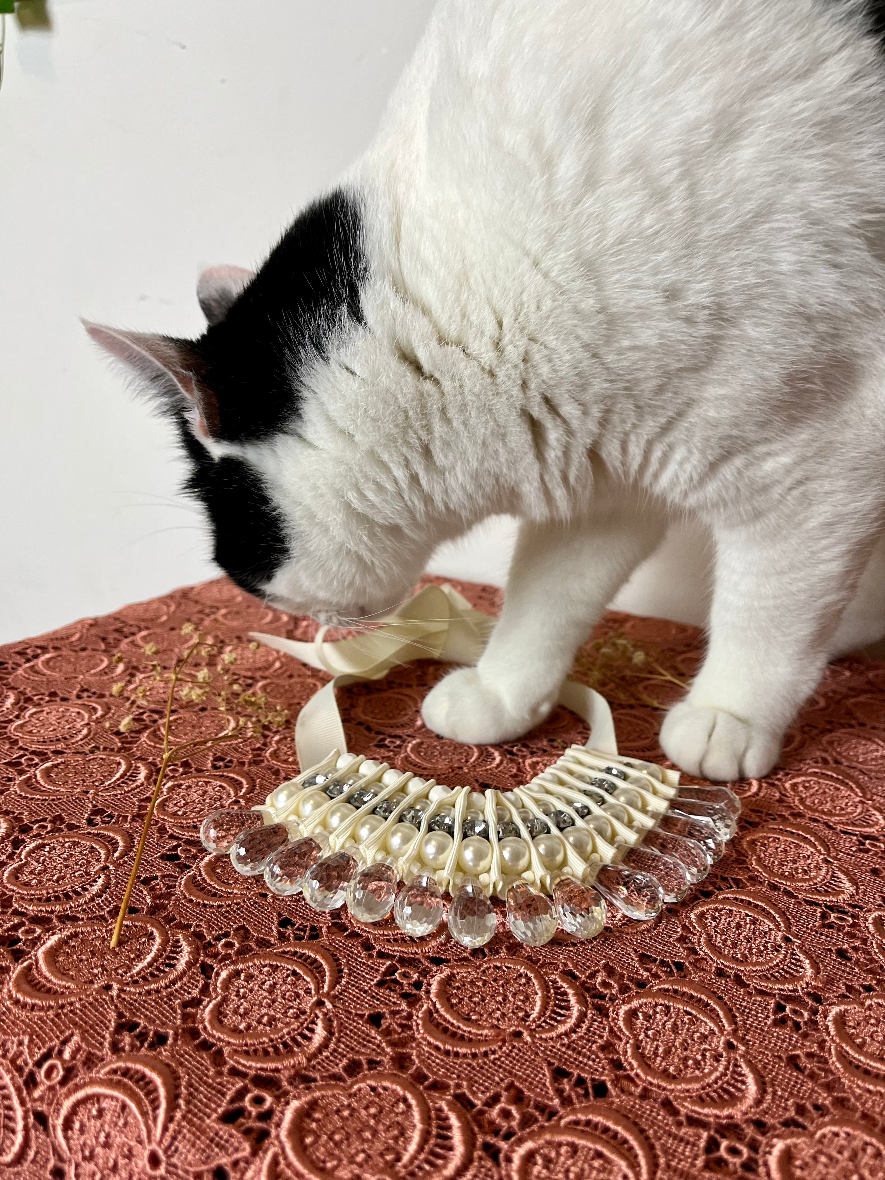 Colletto girocollo a collana in perle