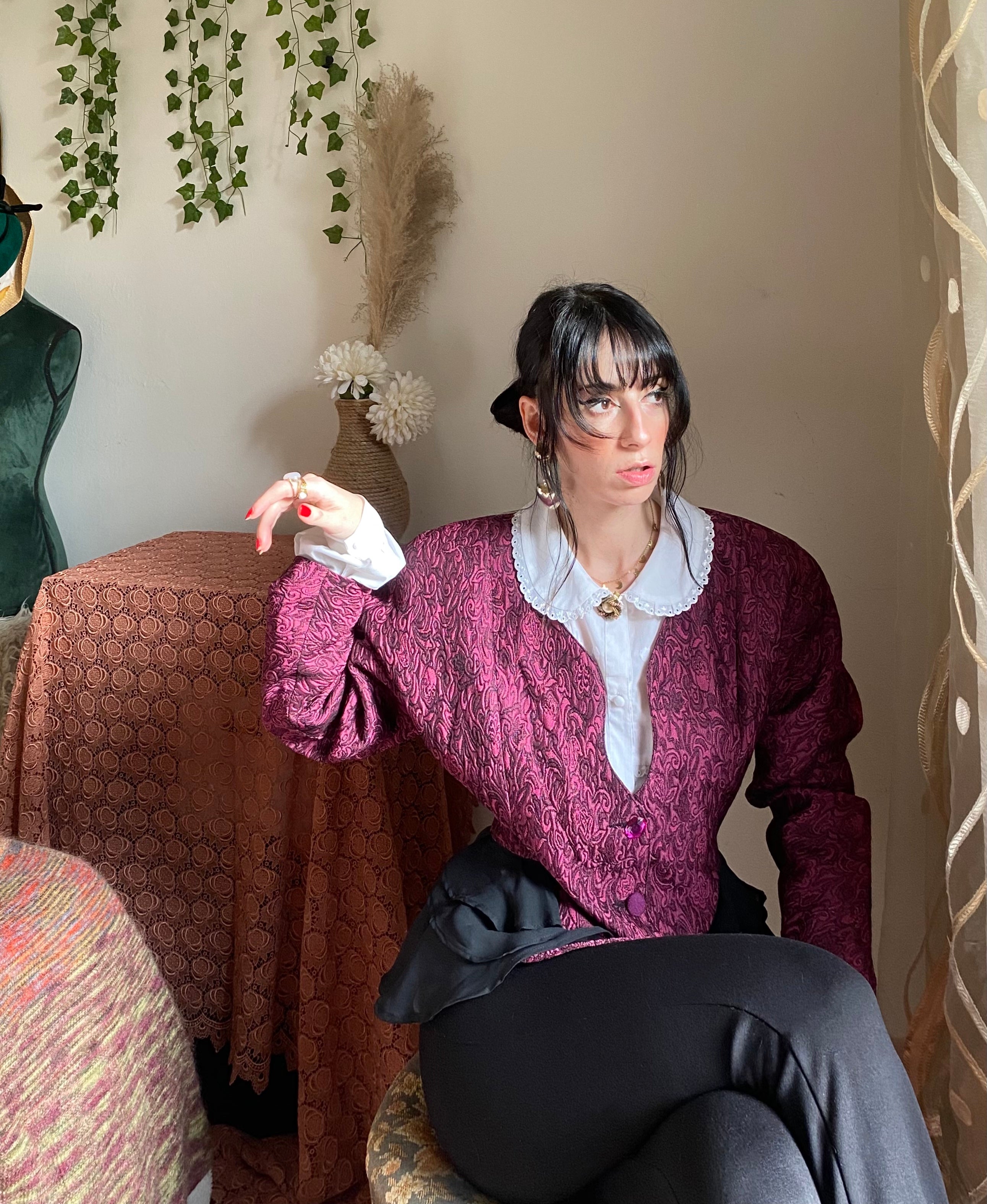 Blazer vittoriano steampunk senza colletto