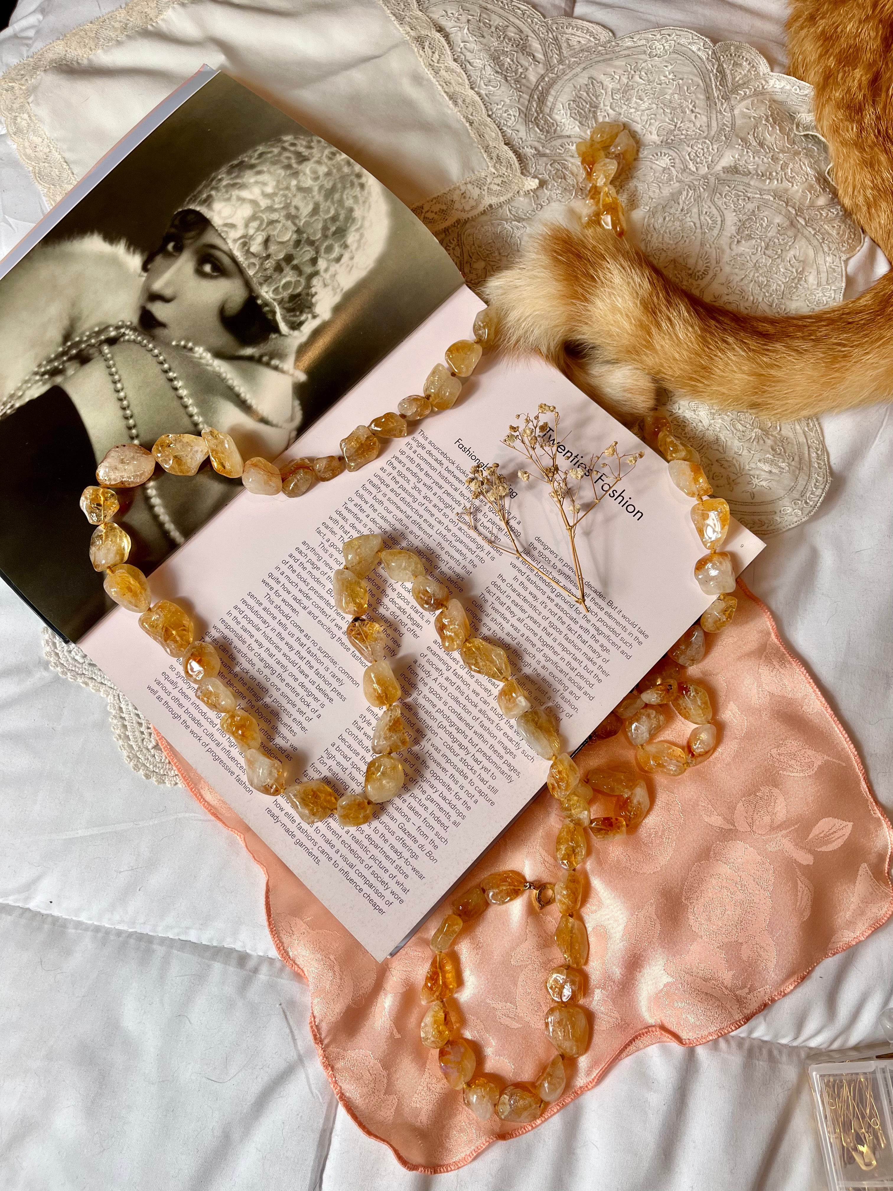 Collana in quarzo citrino