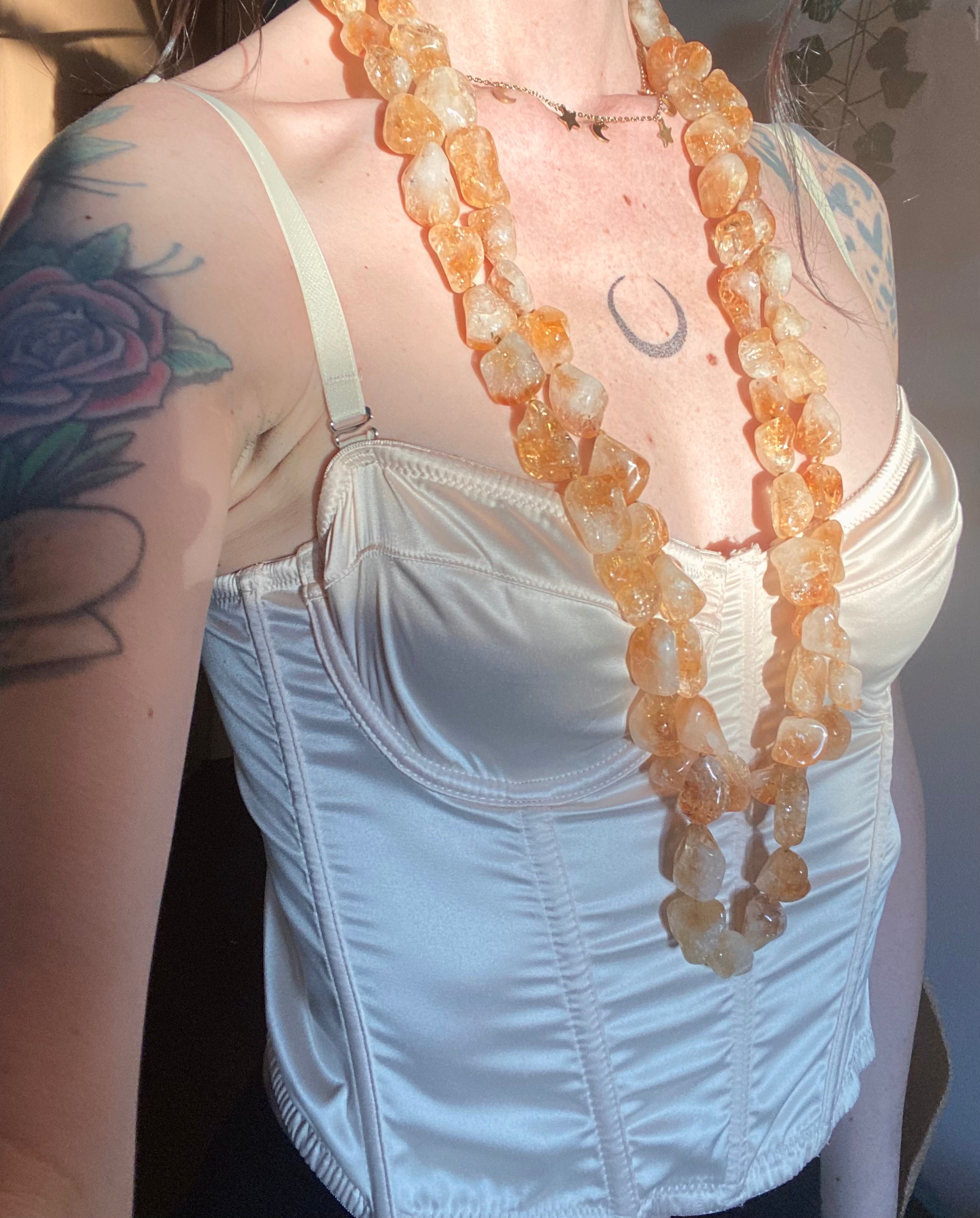 Collana in quarzo citrino