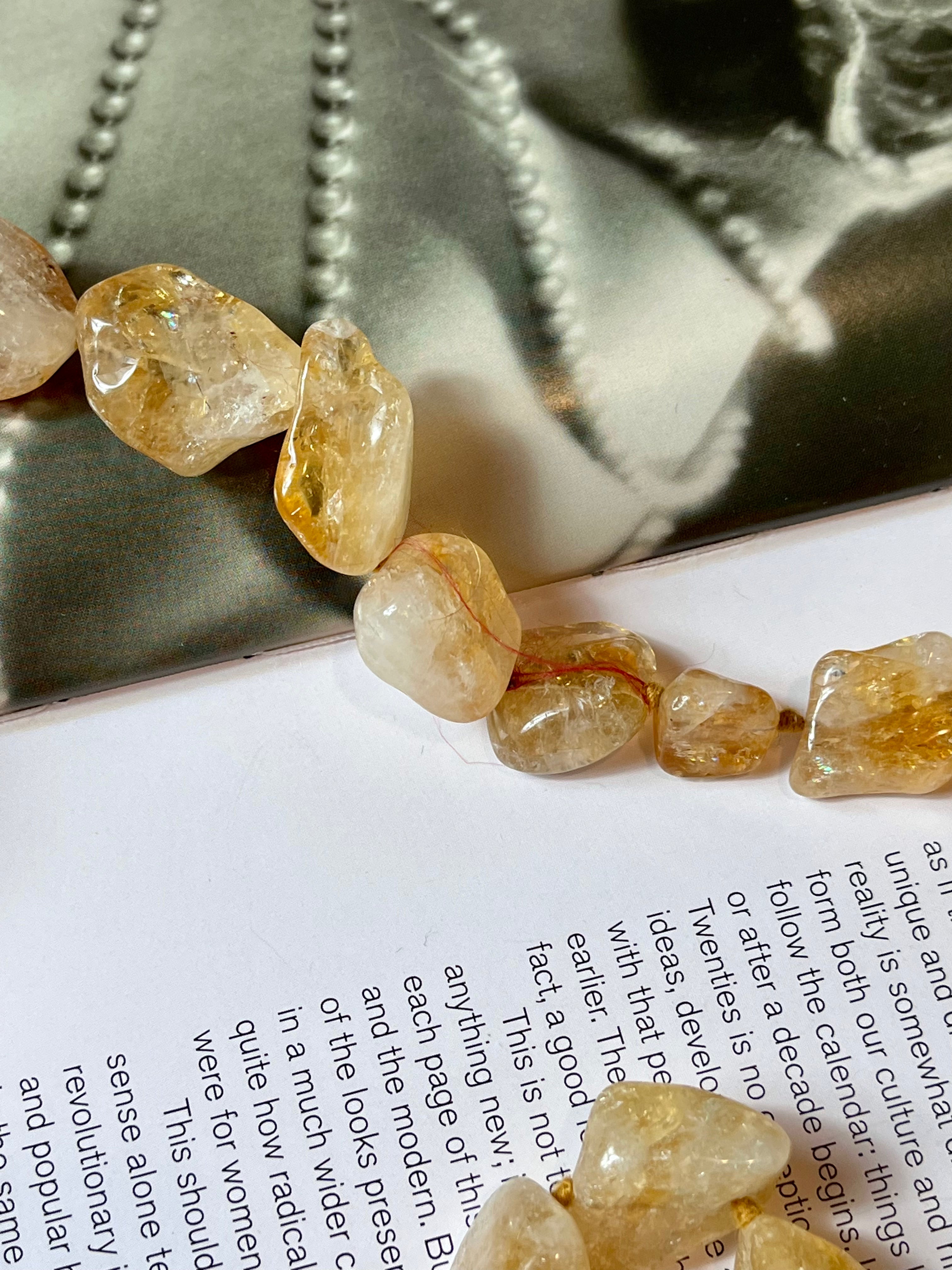 Collana in quarzo citrino