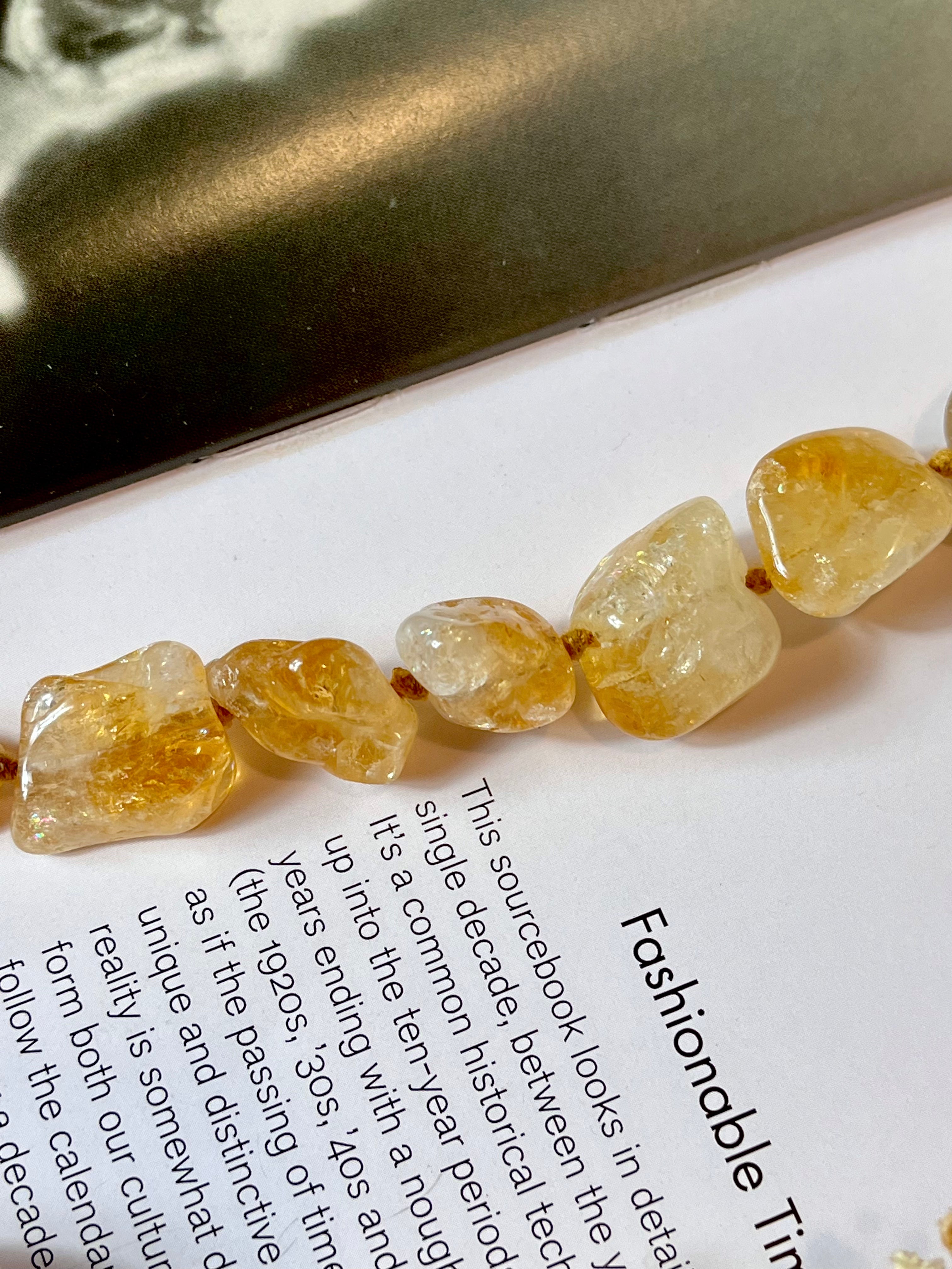 Collana in quarzo citrino