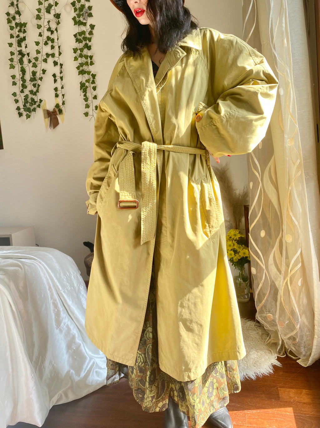 Versace sport trench monopetto oliva
