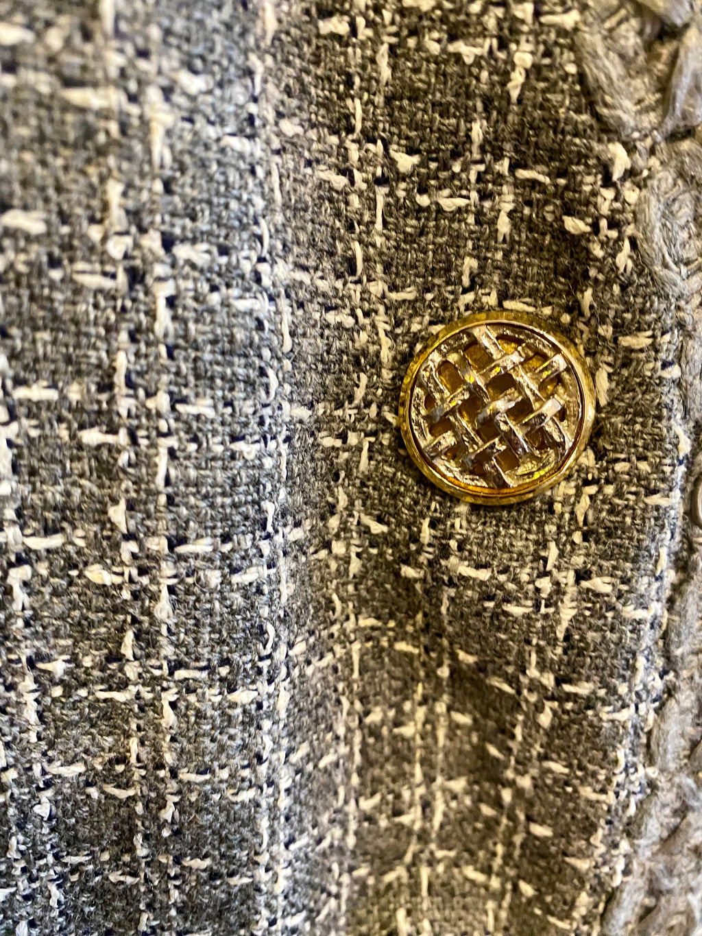 Blazer Vichy raffinato senza colletto