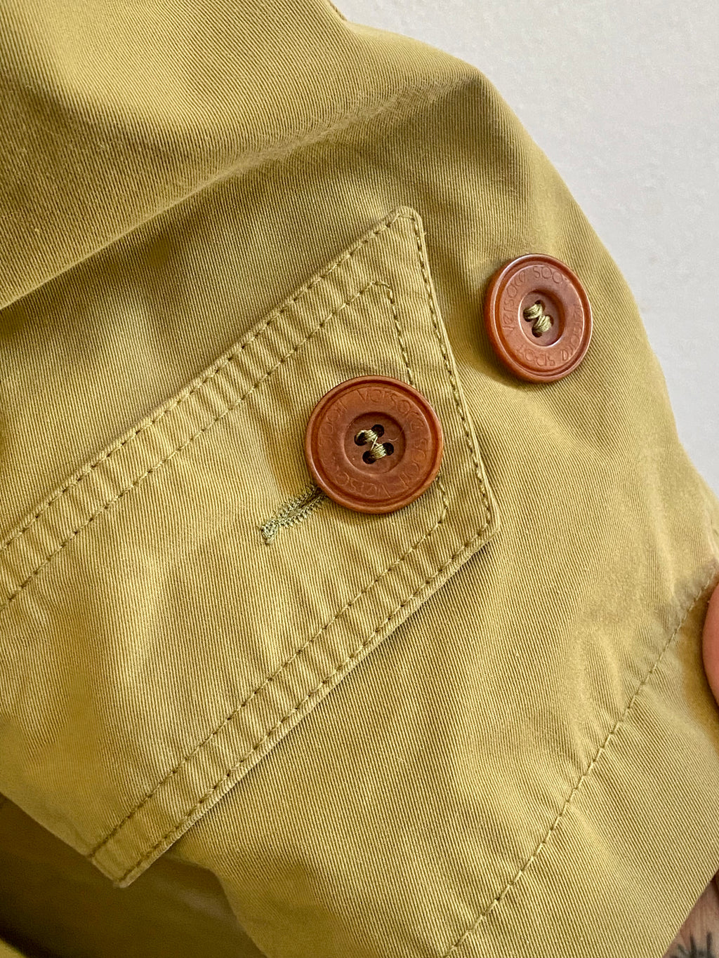 Versace sport trench monopetto oliva