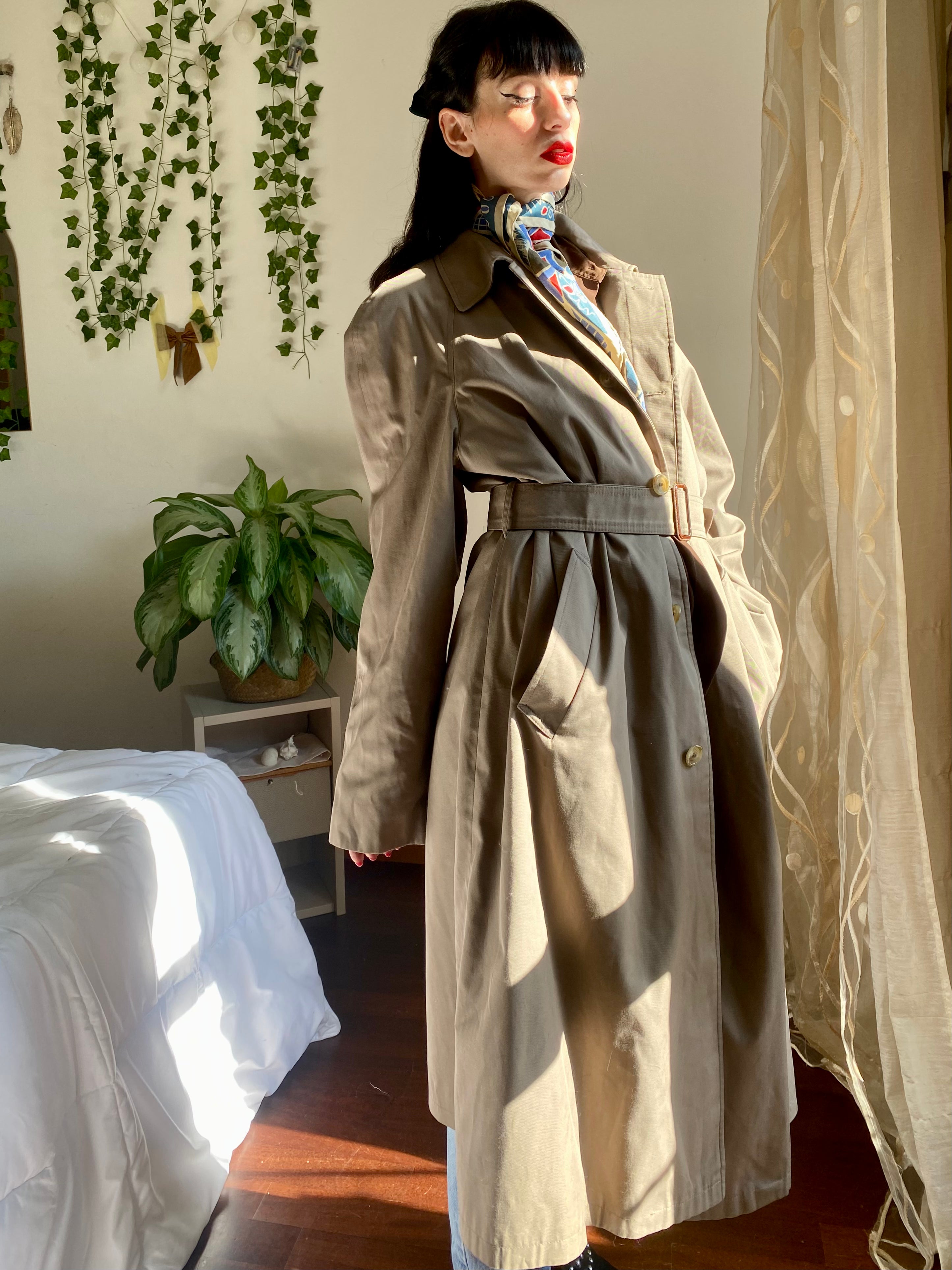 Trench Tortora monopetto