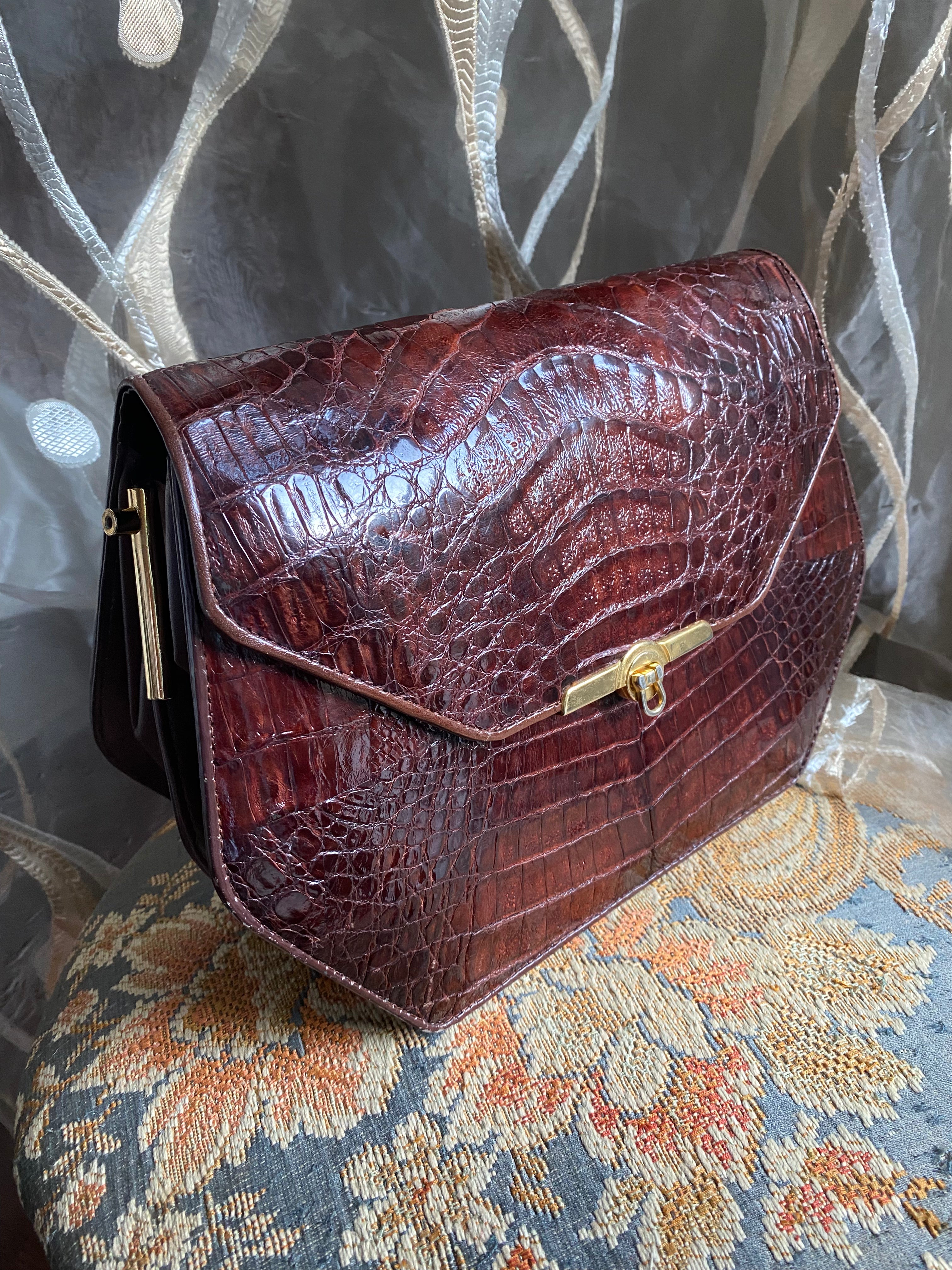 Pochette coccodrillo rombo