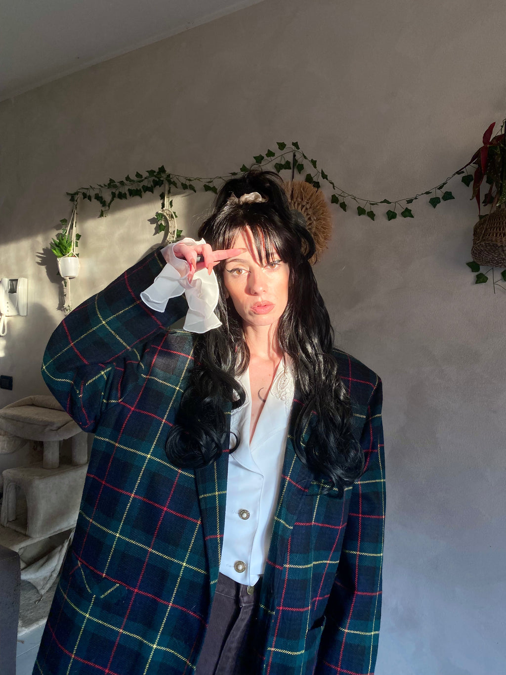 Blazer England Tartan Boxy