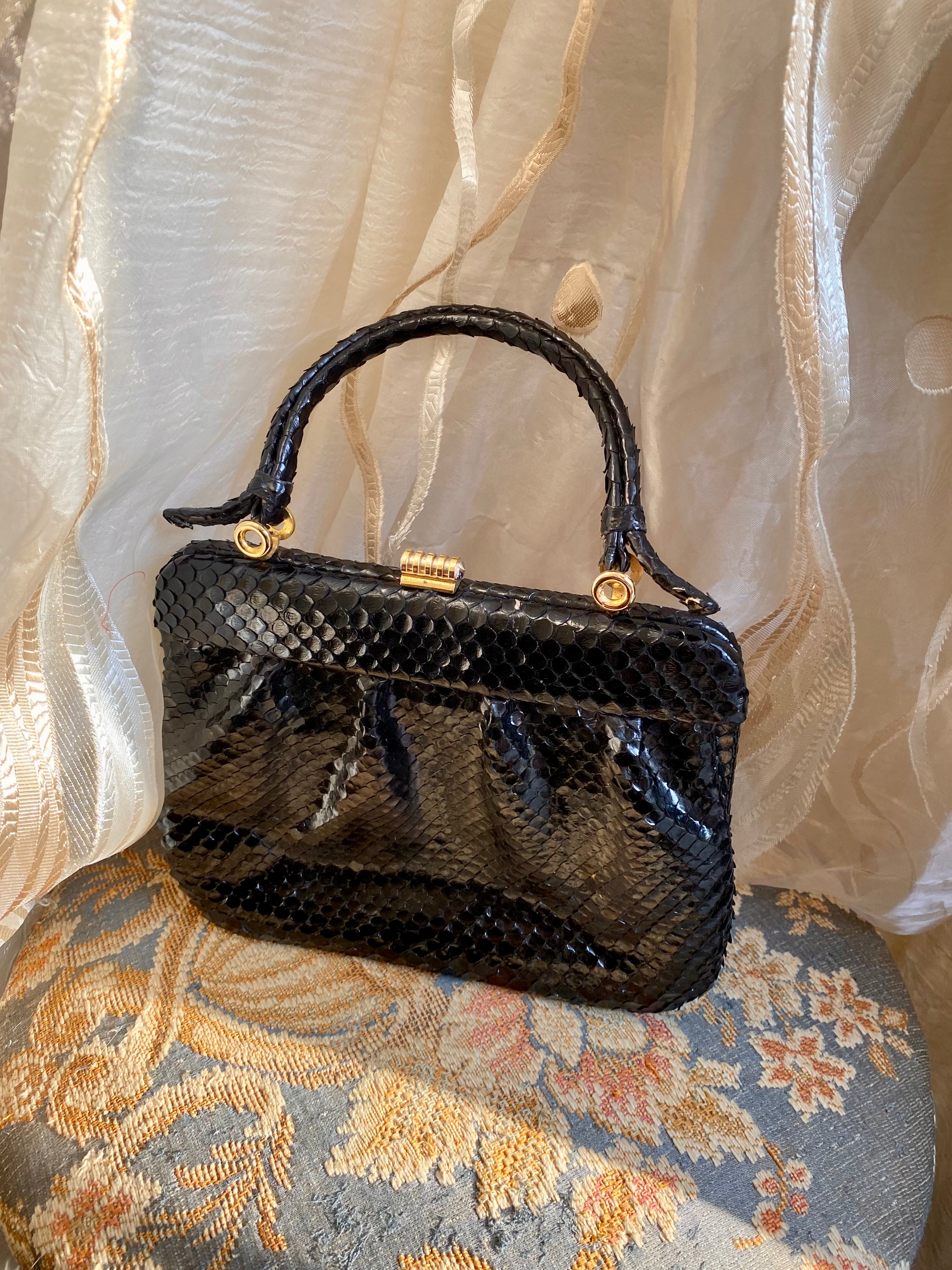 Mini borsetta a mano coccodrillo