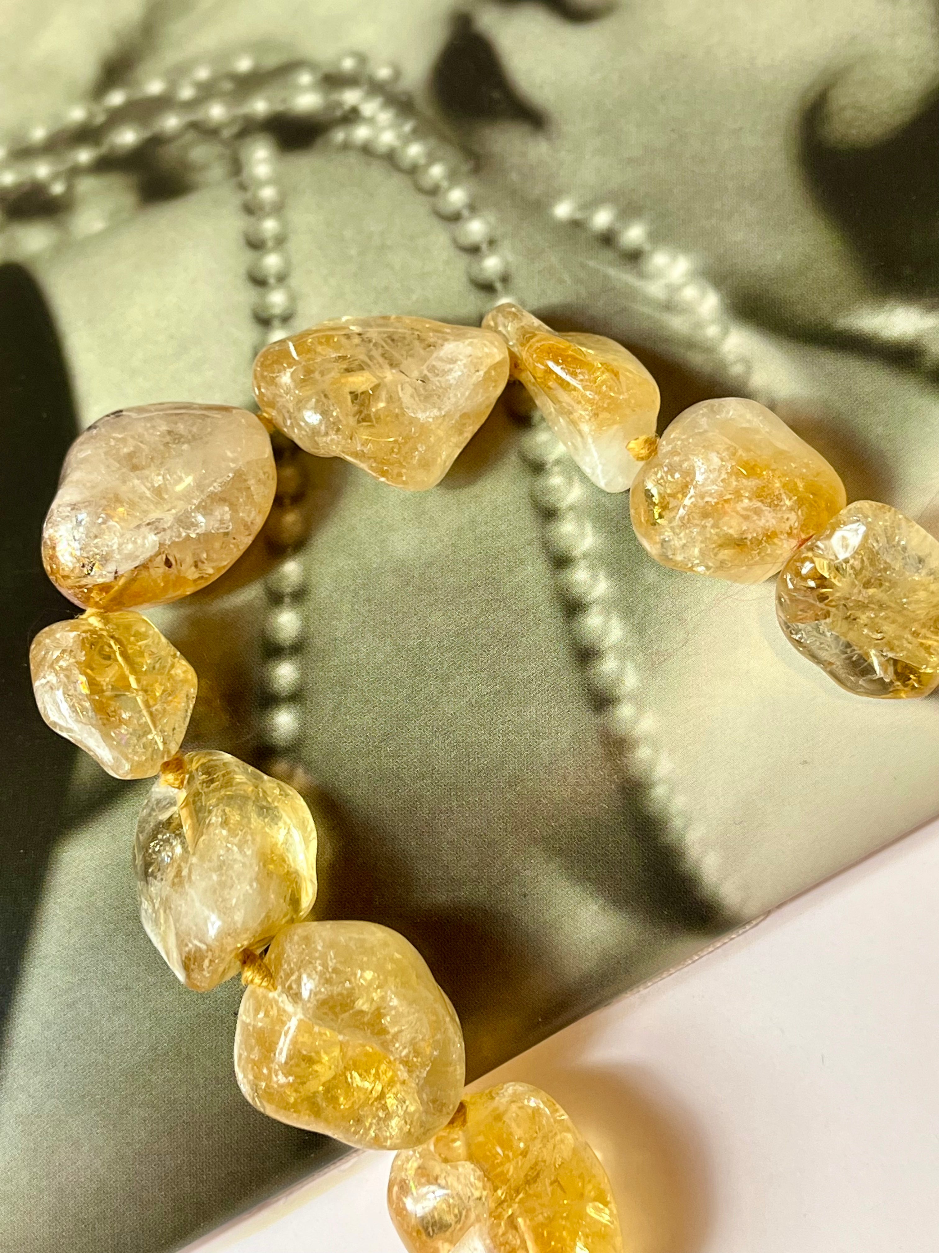 Collana in quarzo citrino