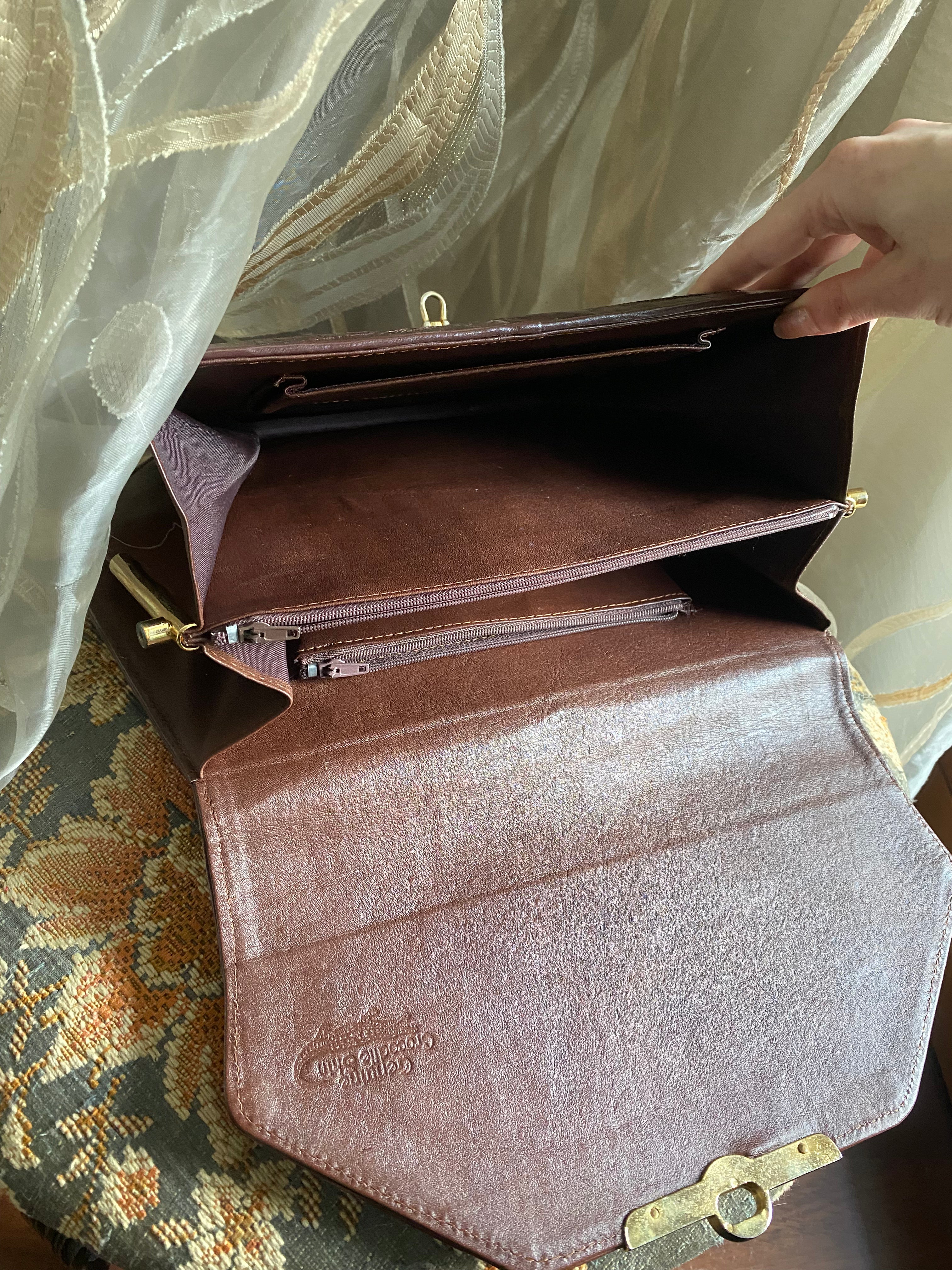 Pochette coccodrillo rombo