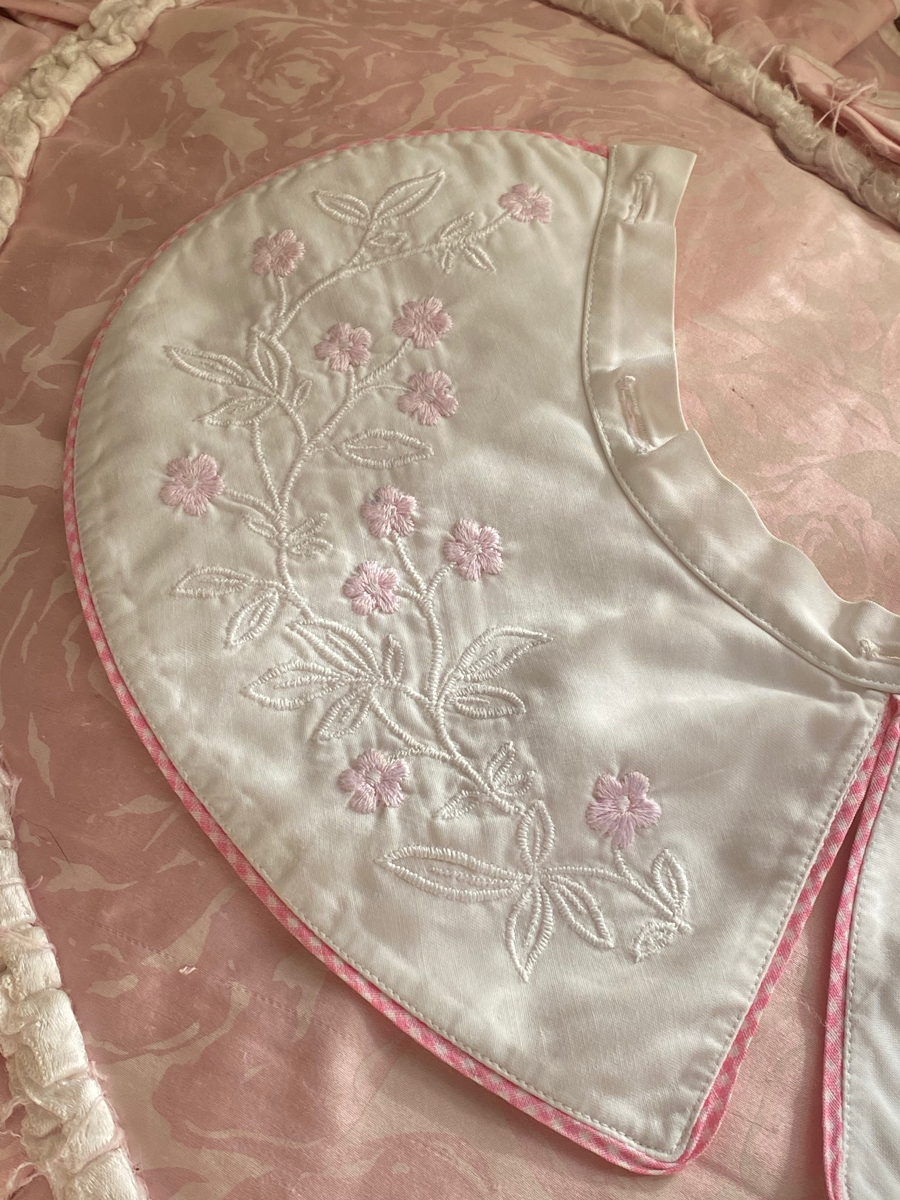 Colletto Peter Pan monta e smonta in cotone fiori