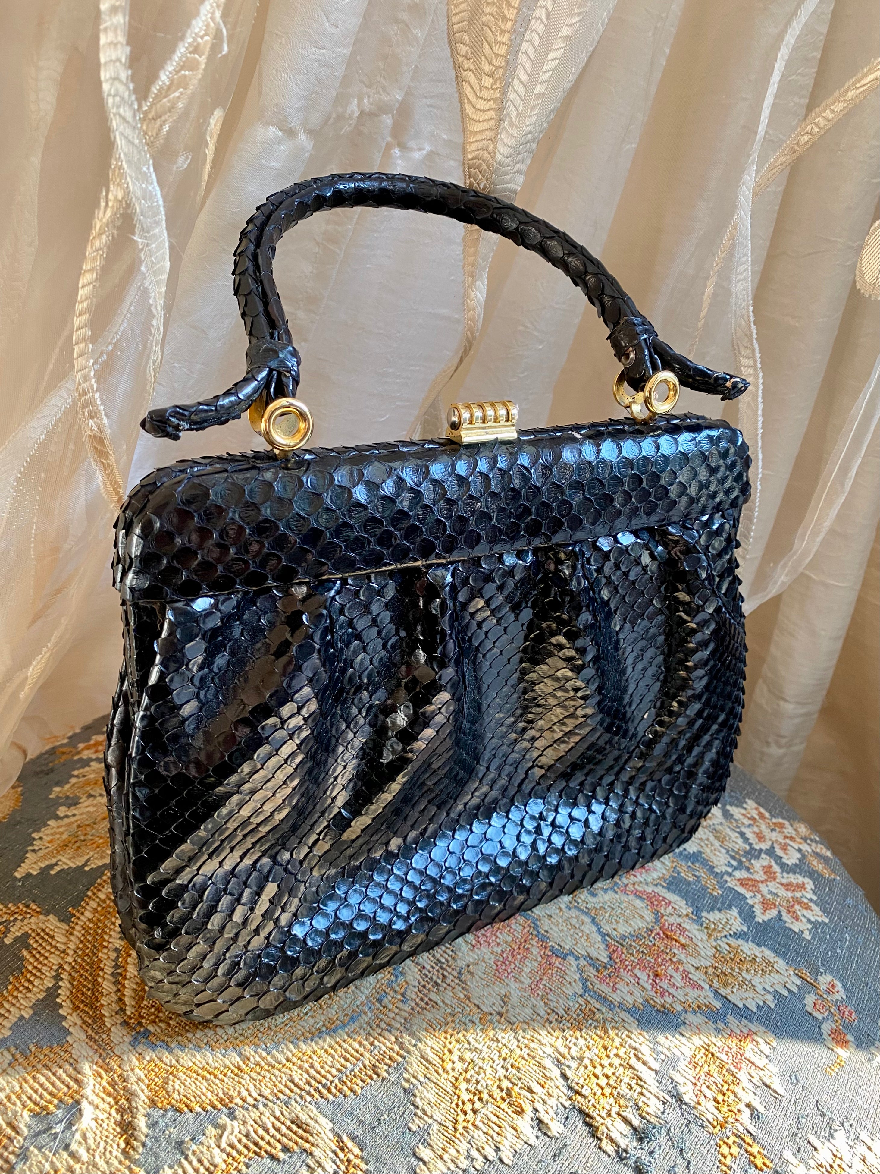 Mini borsetta a mano coccodrillo