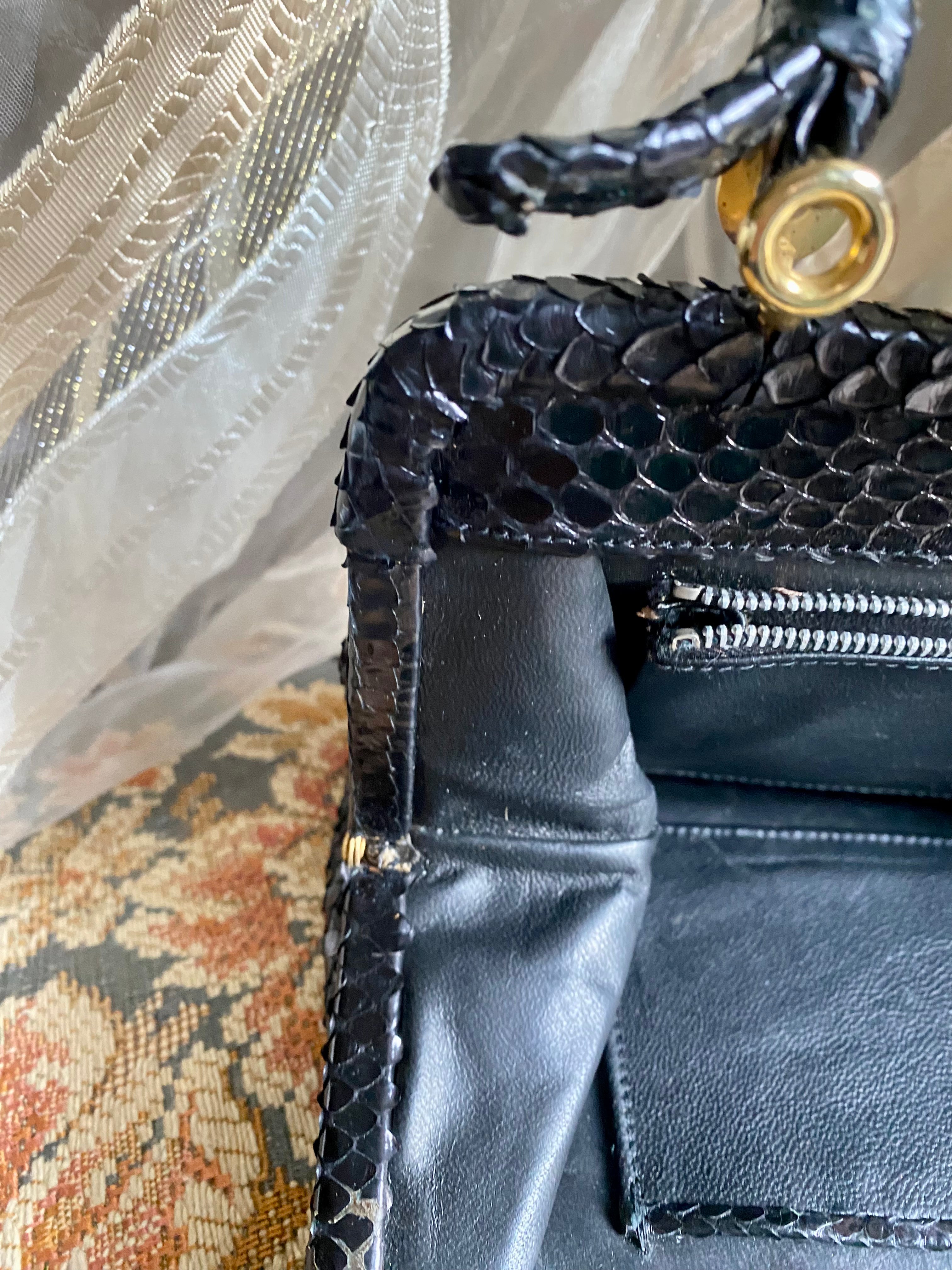 Mini borsetta a mano coccodrillo