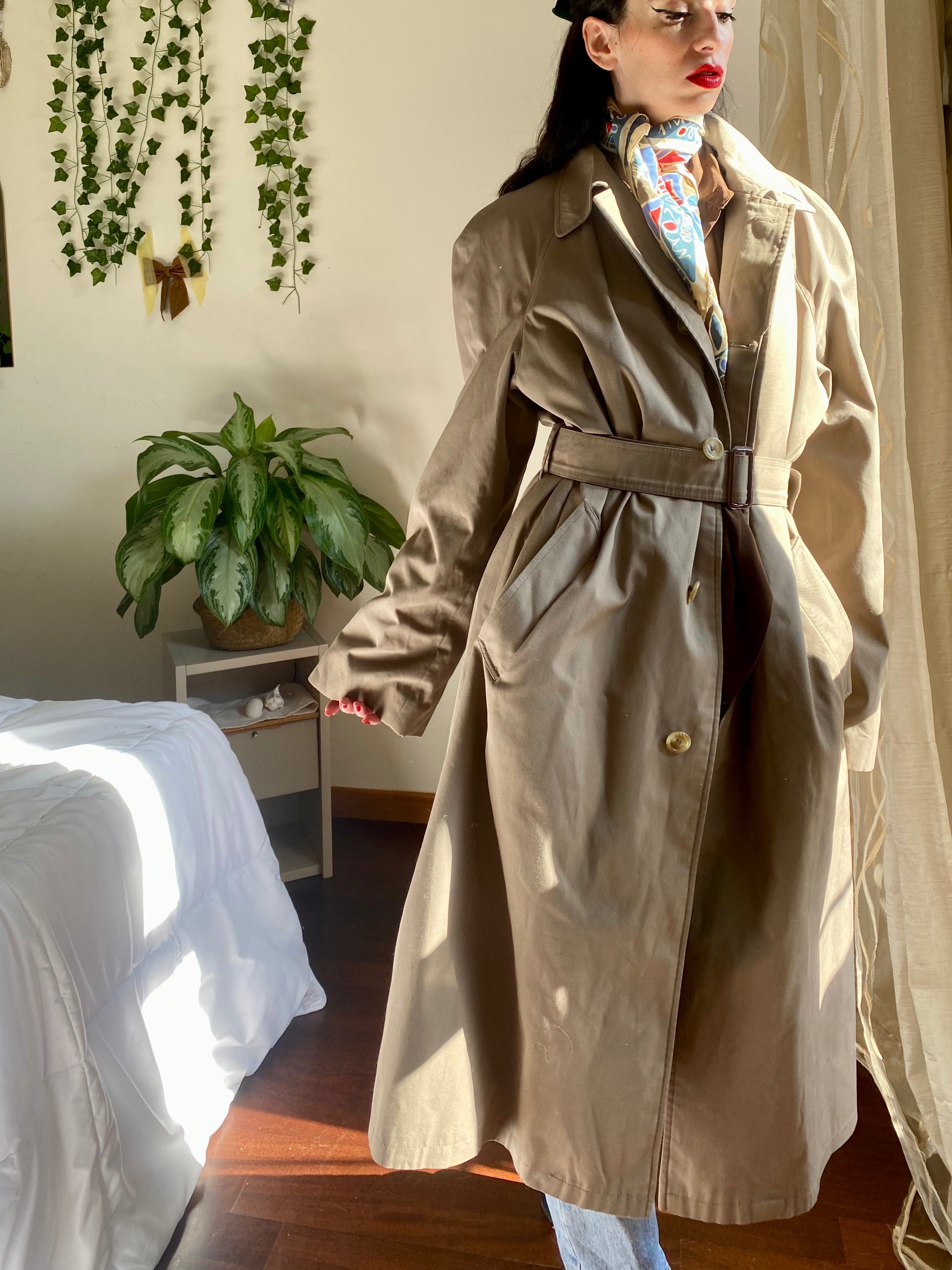 Trench Tortora monopetto