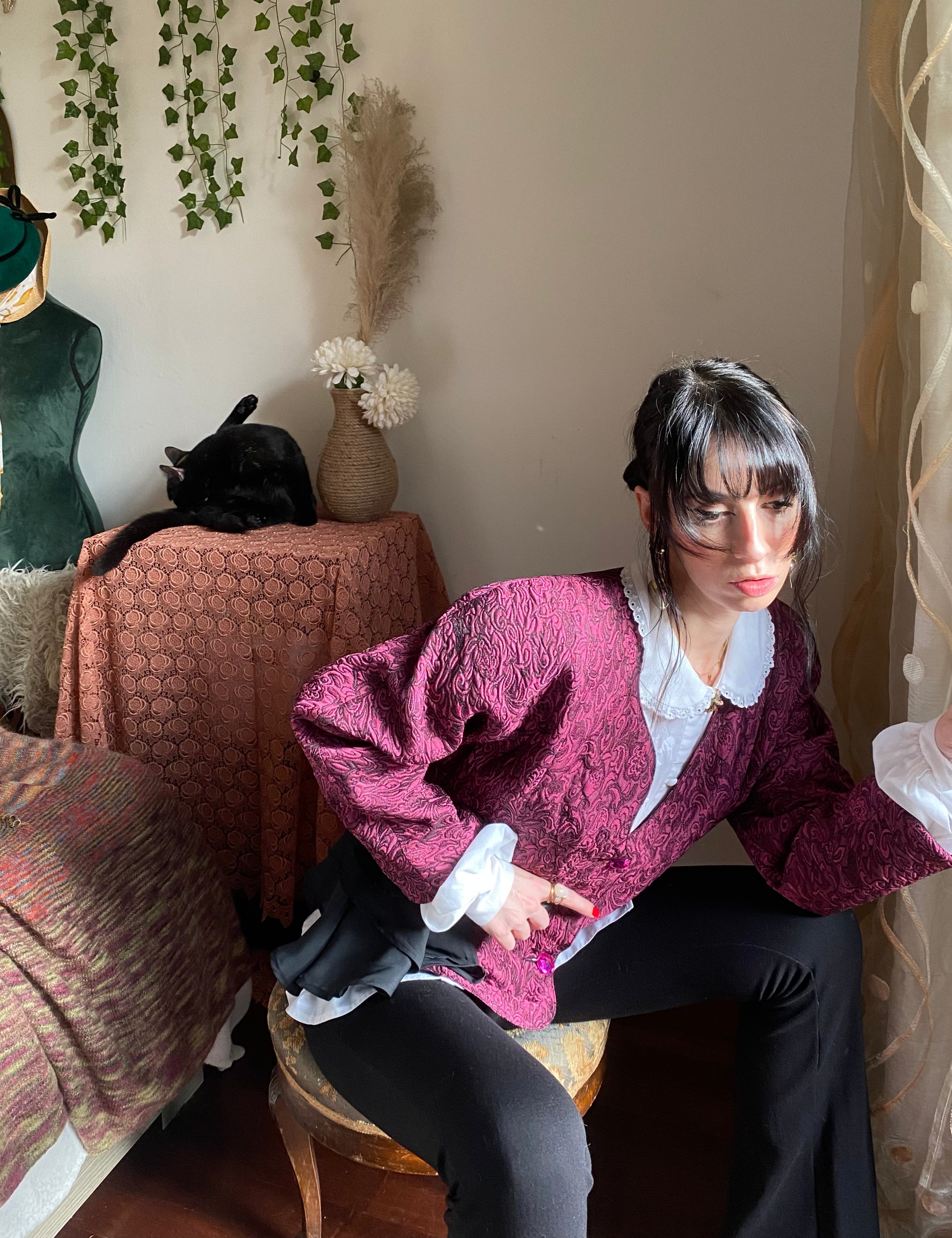 Blazer vittoriano steampunk senza colletto