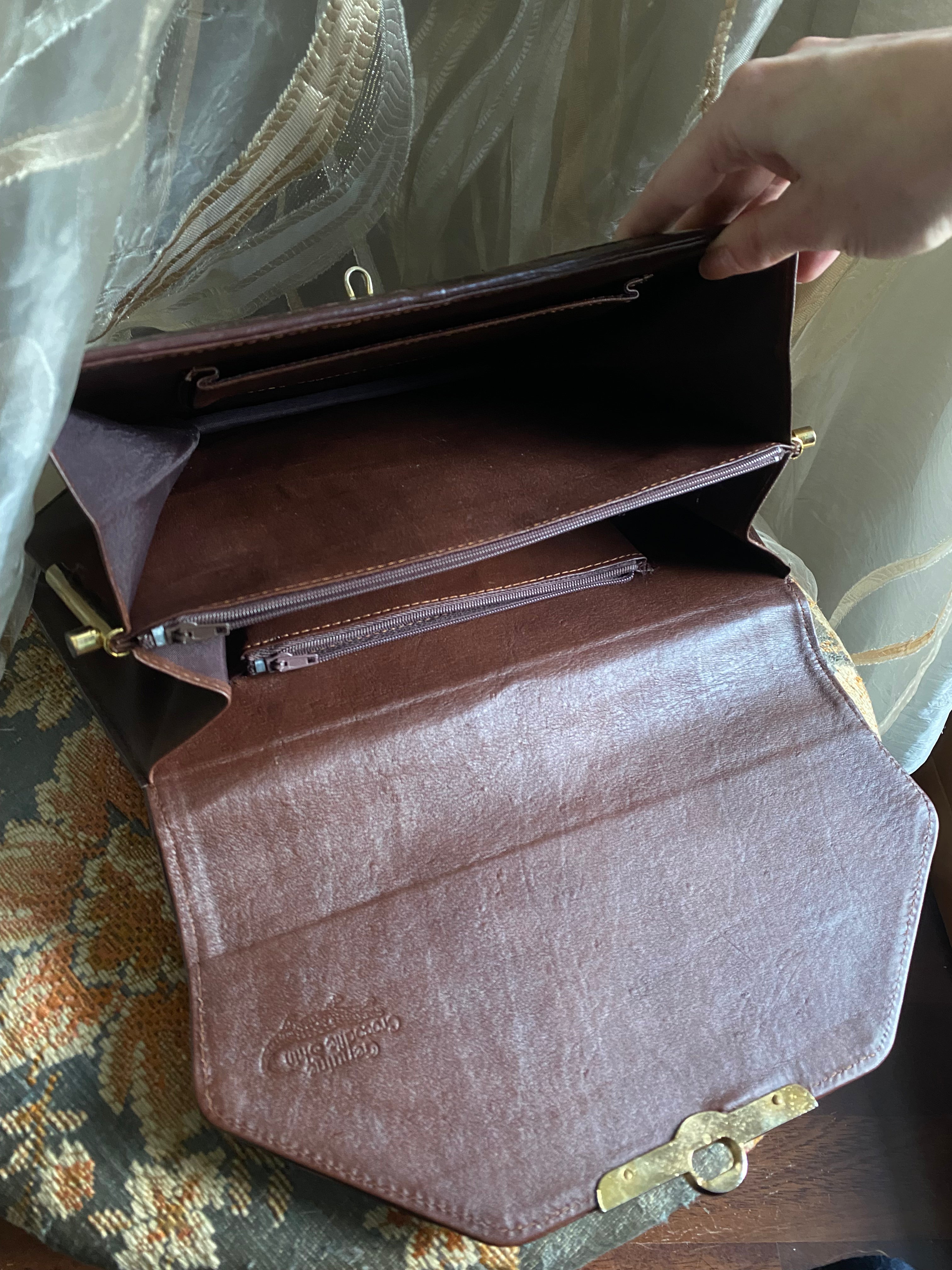 Pochette coccodrillo rombo