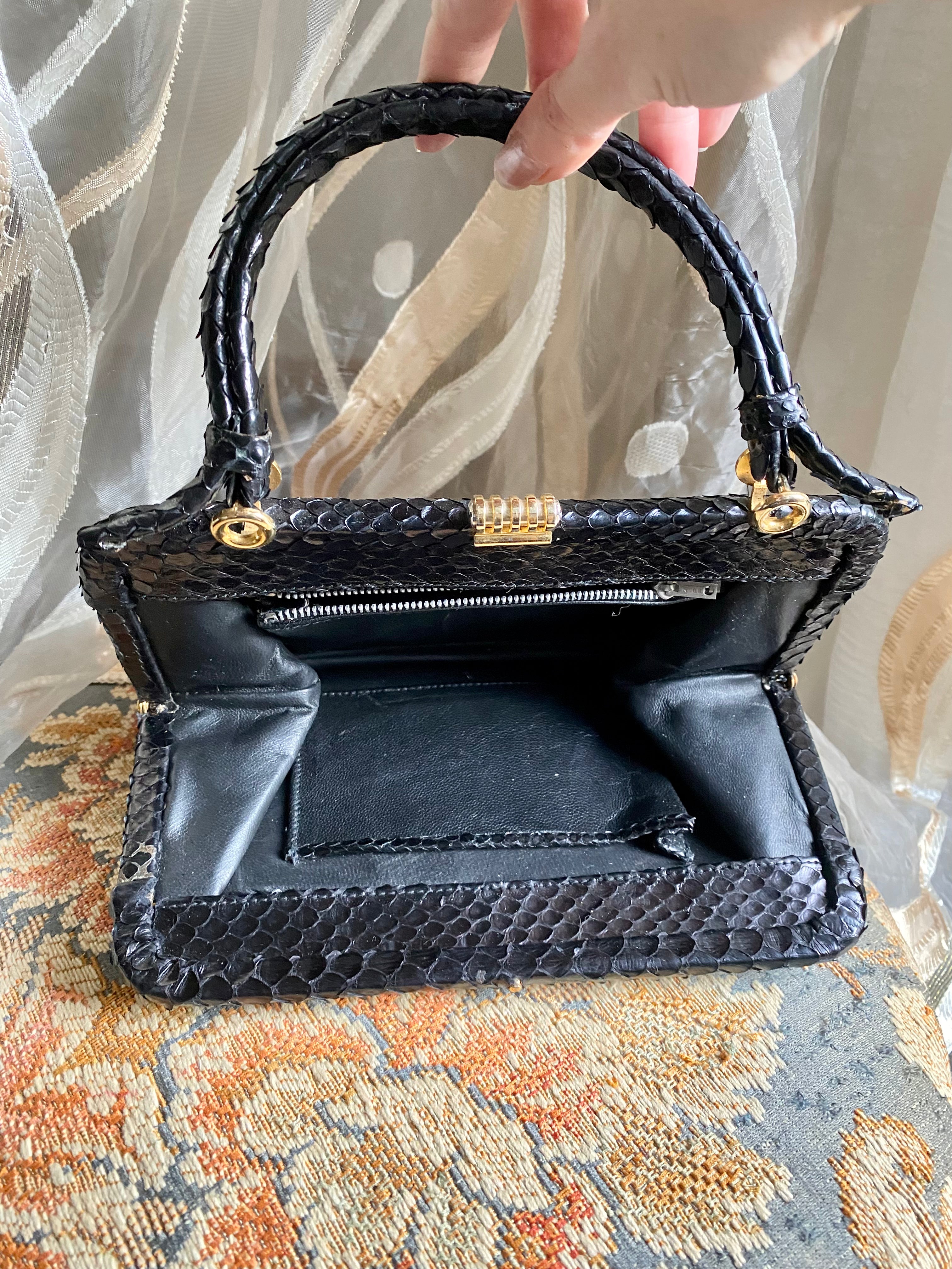 Mini borsetta a mano coccodrillo