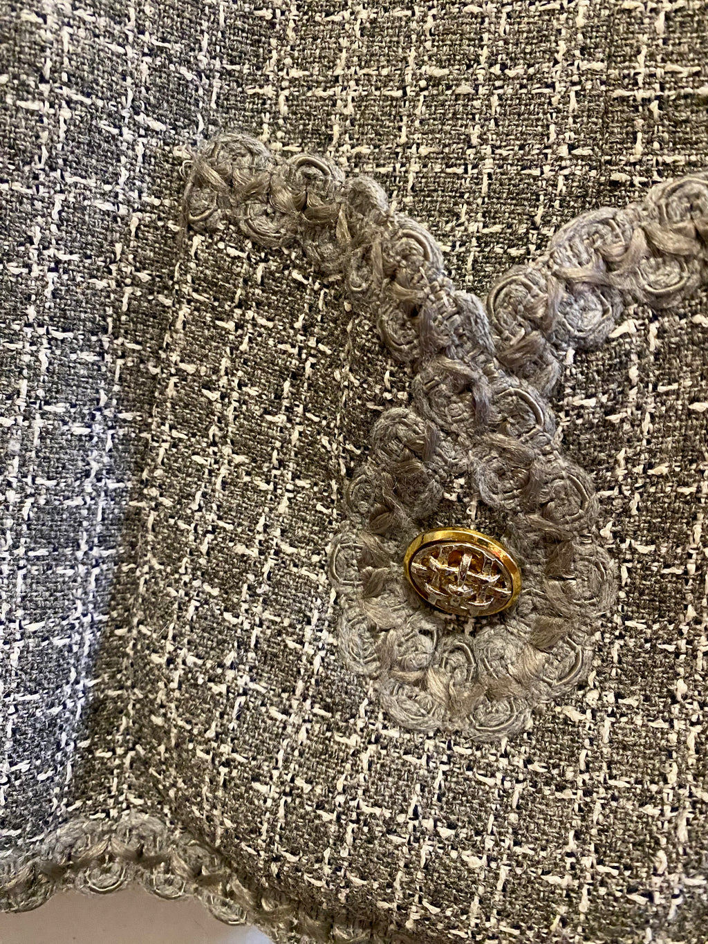 Blazer Vichy raffinato senza colletto