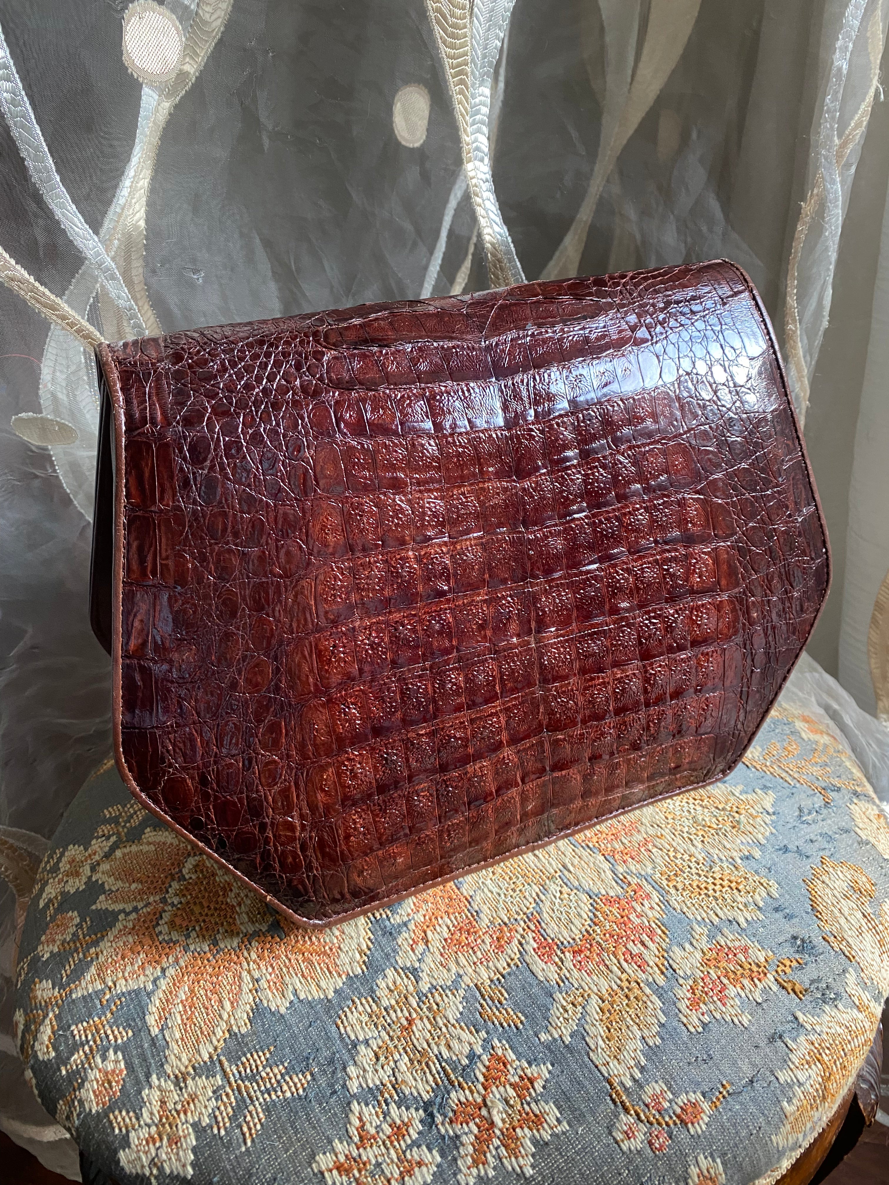 Pochette coccodrillo rombo