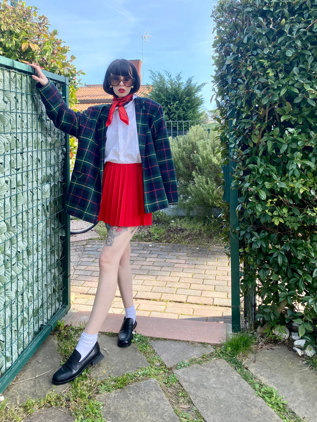 Blazer England Tartan Boxy