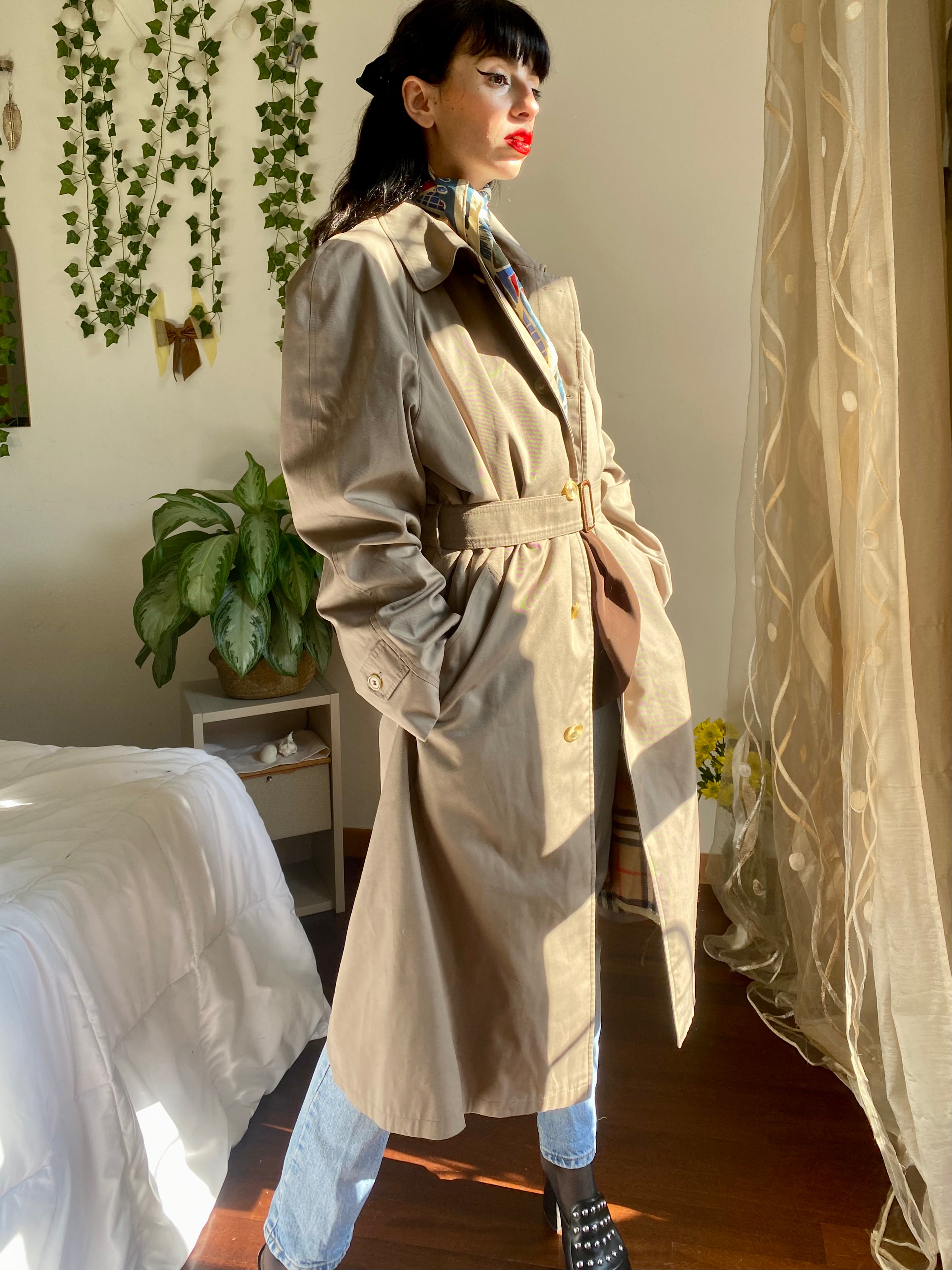 Trench Tortora monopetto