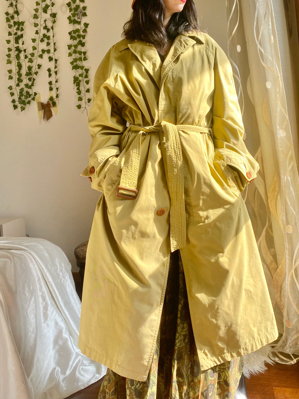 Versace sport trench monopetto oliva