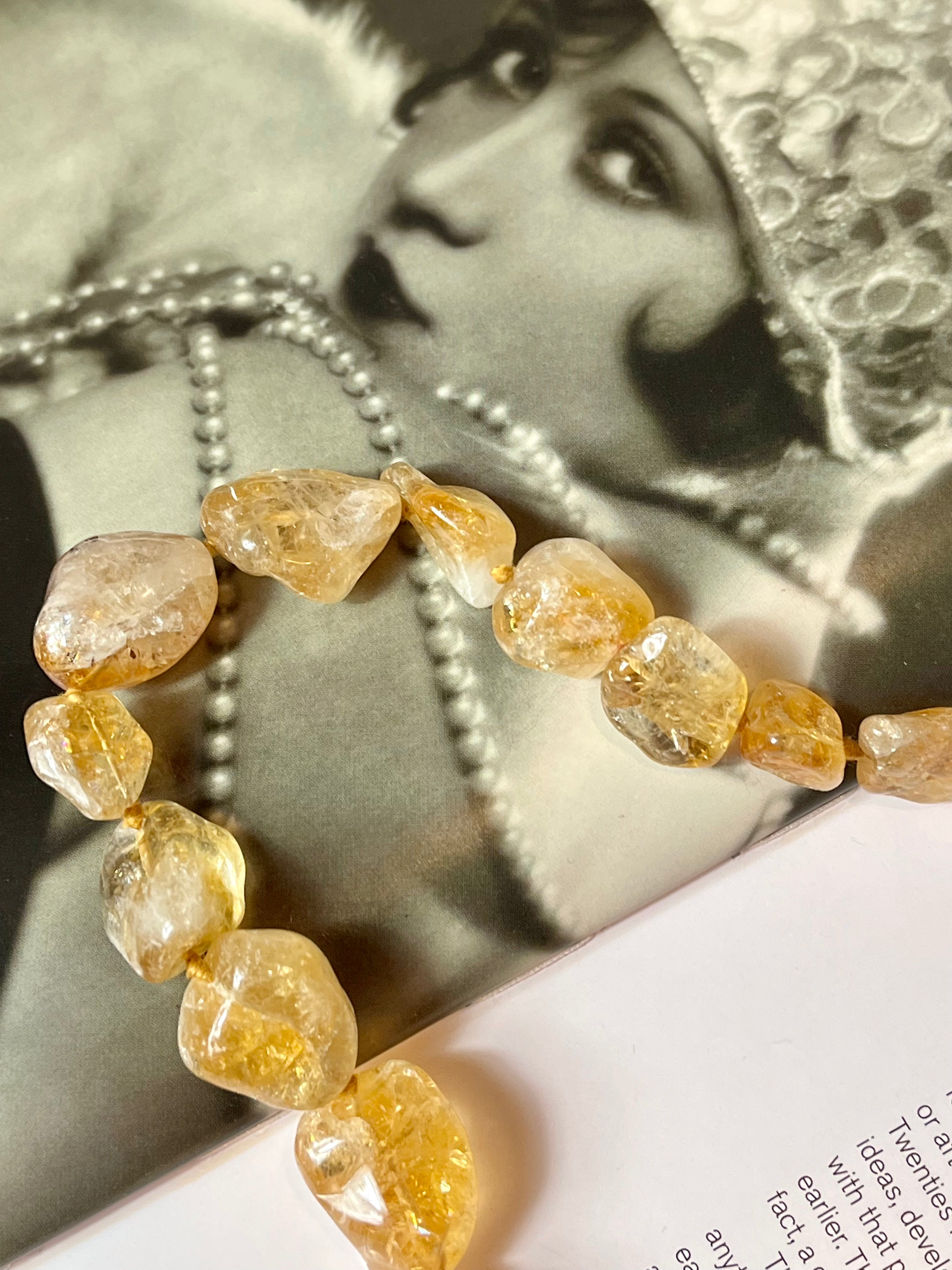 Collana in quarzo citrino