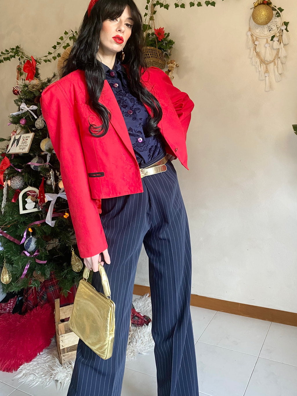 Pantaloni Classy wide leg gessati
