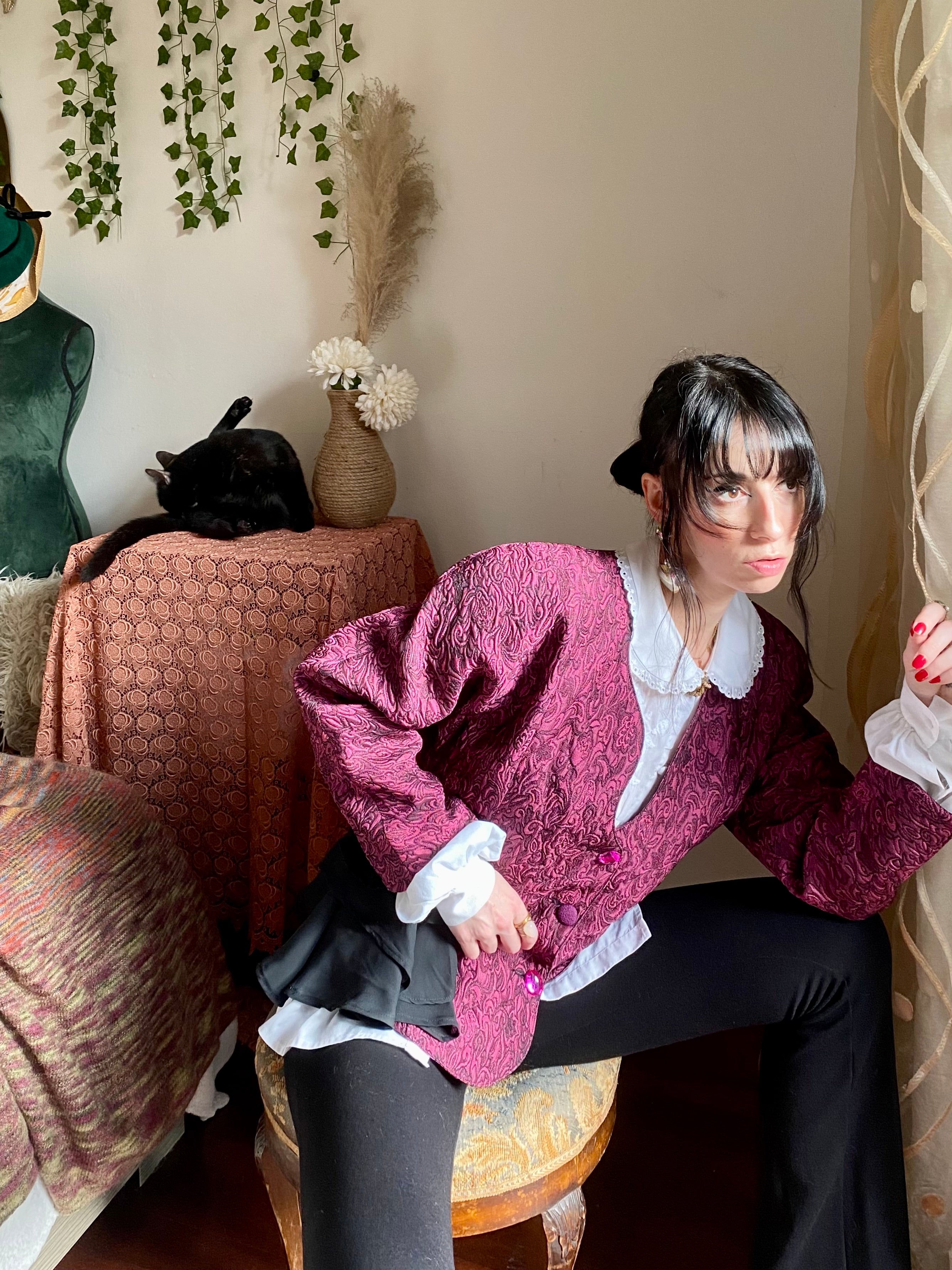 Blazer vittoriano steampunk senza colletto