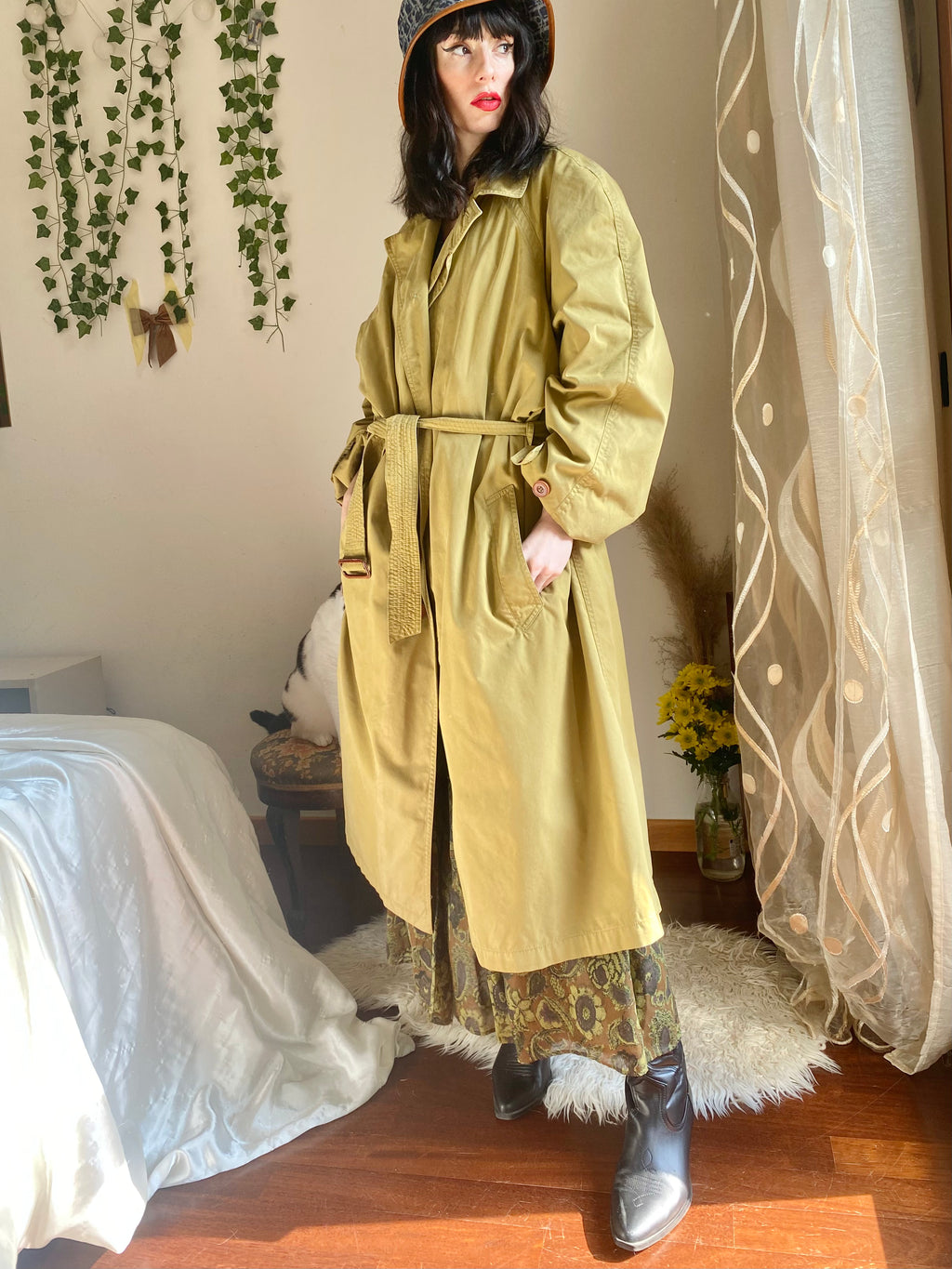 Versace sport trench monopetto oliva