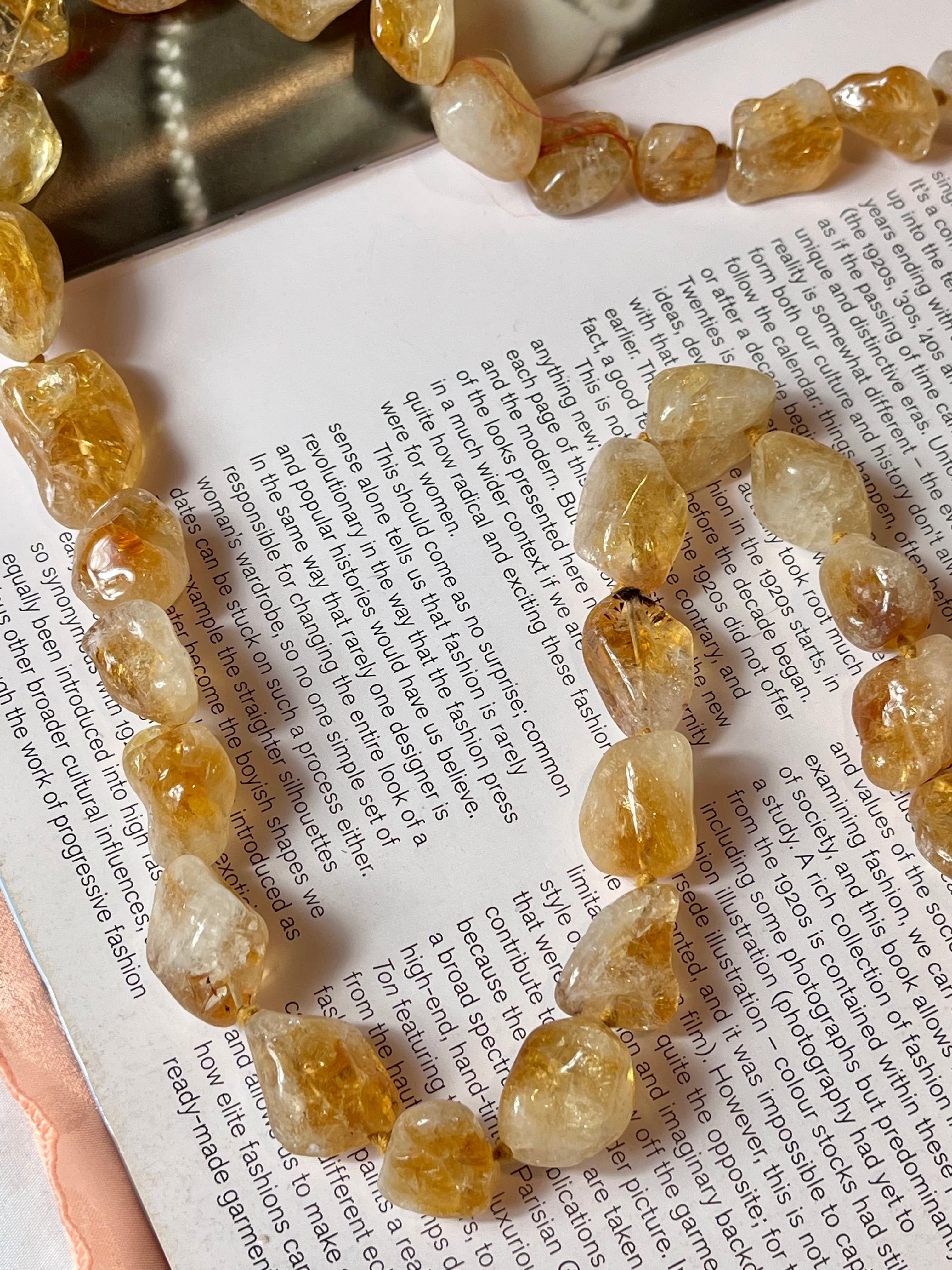 Collana in quarzo citrino