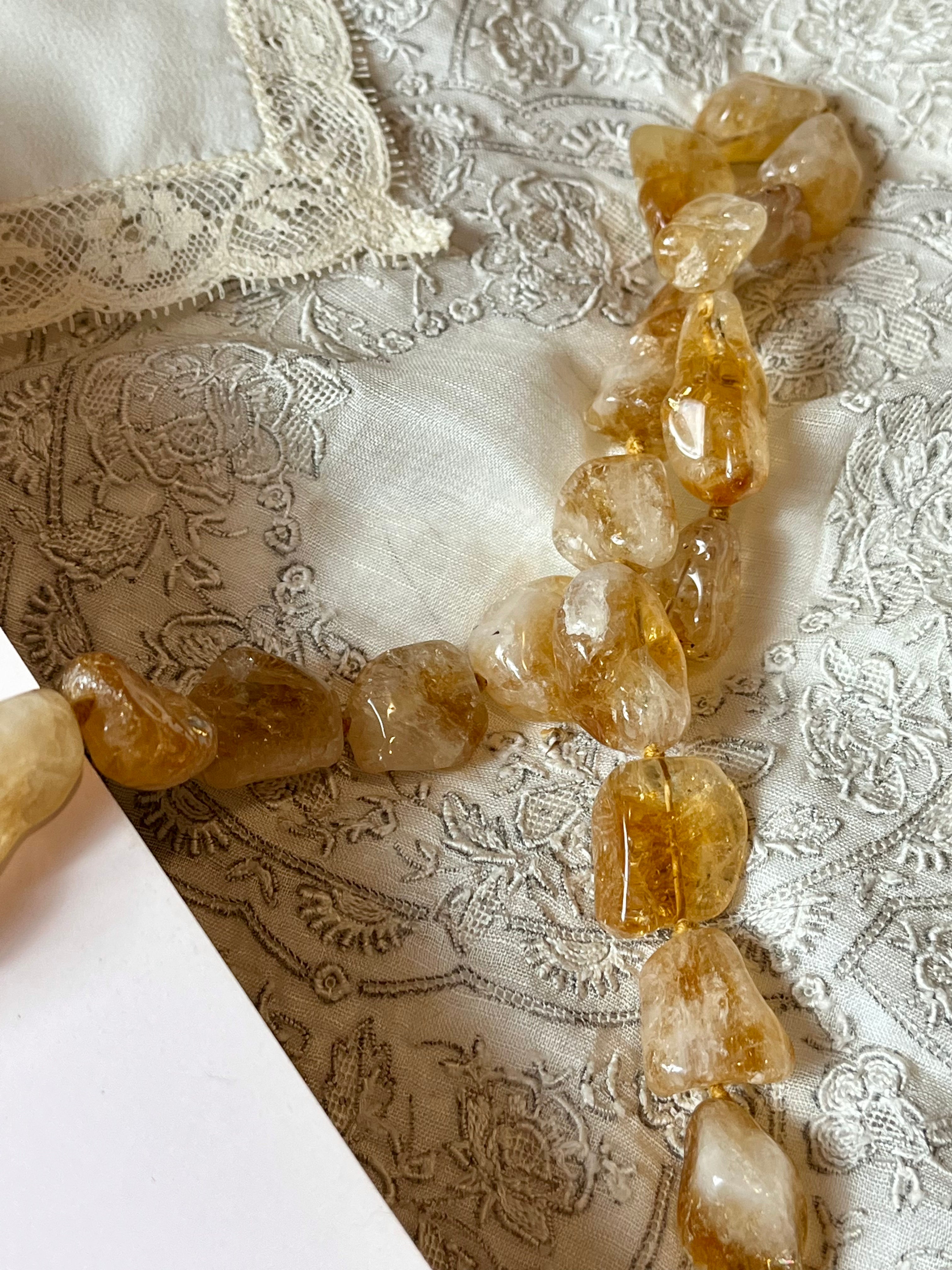 Collana in quarzo citrino