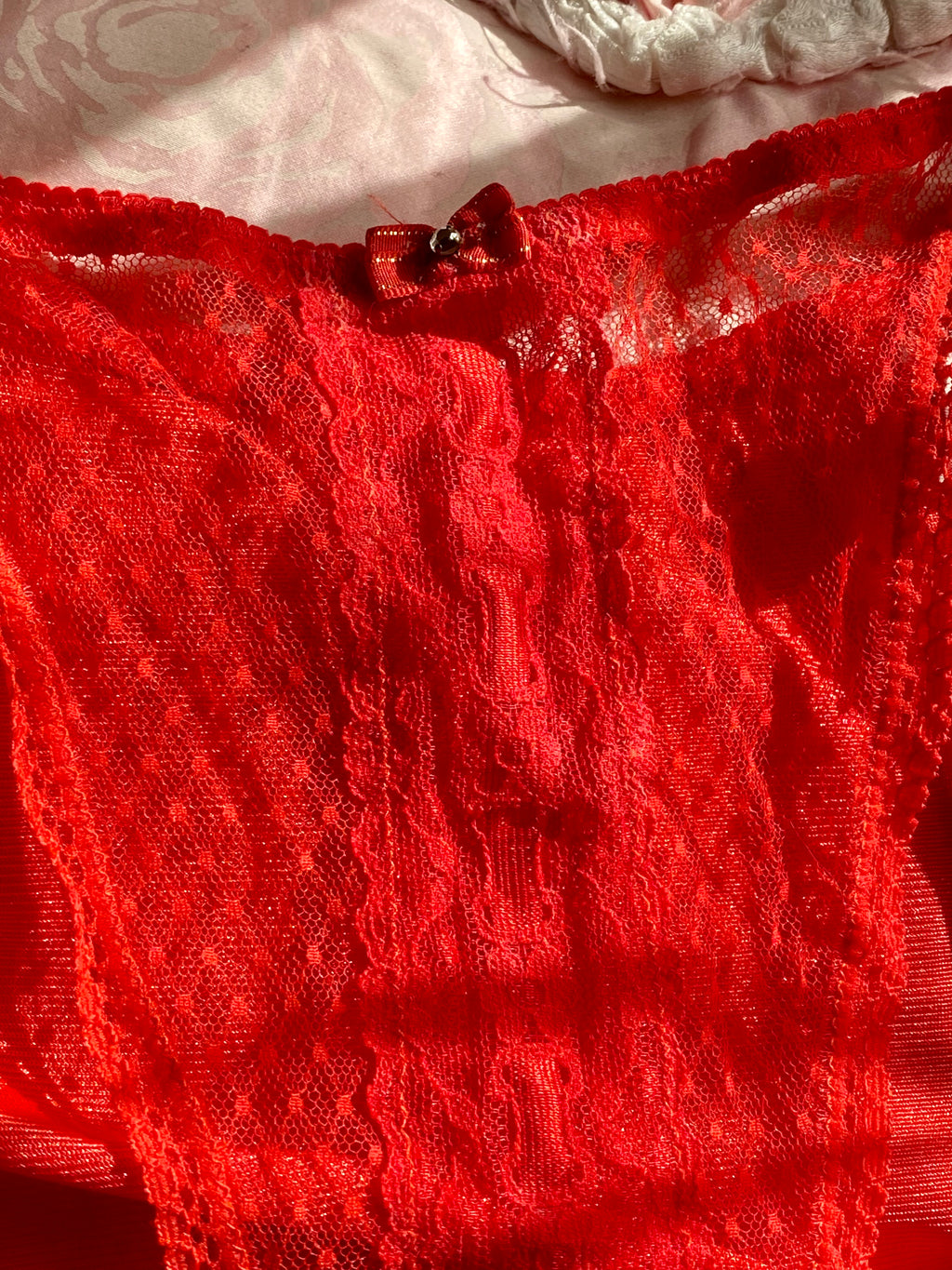 Slip in velo con pois in pizzo
