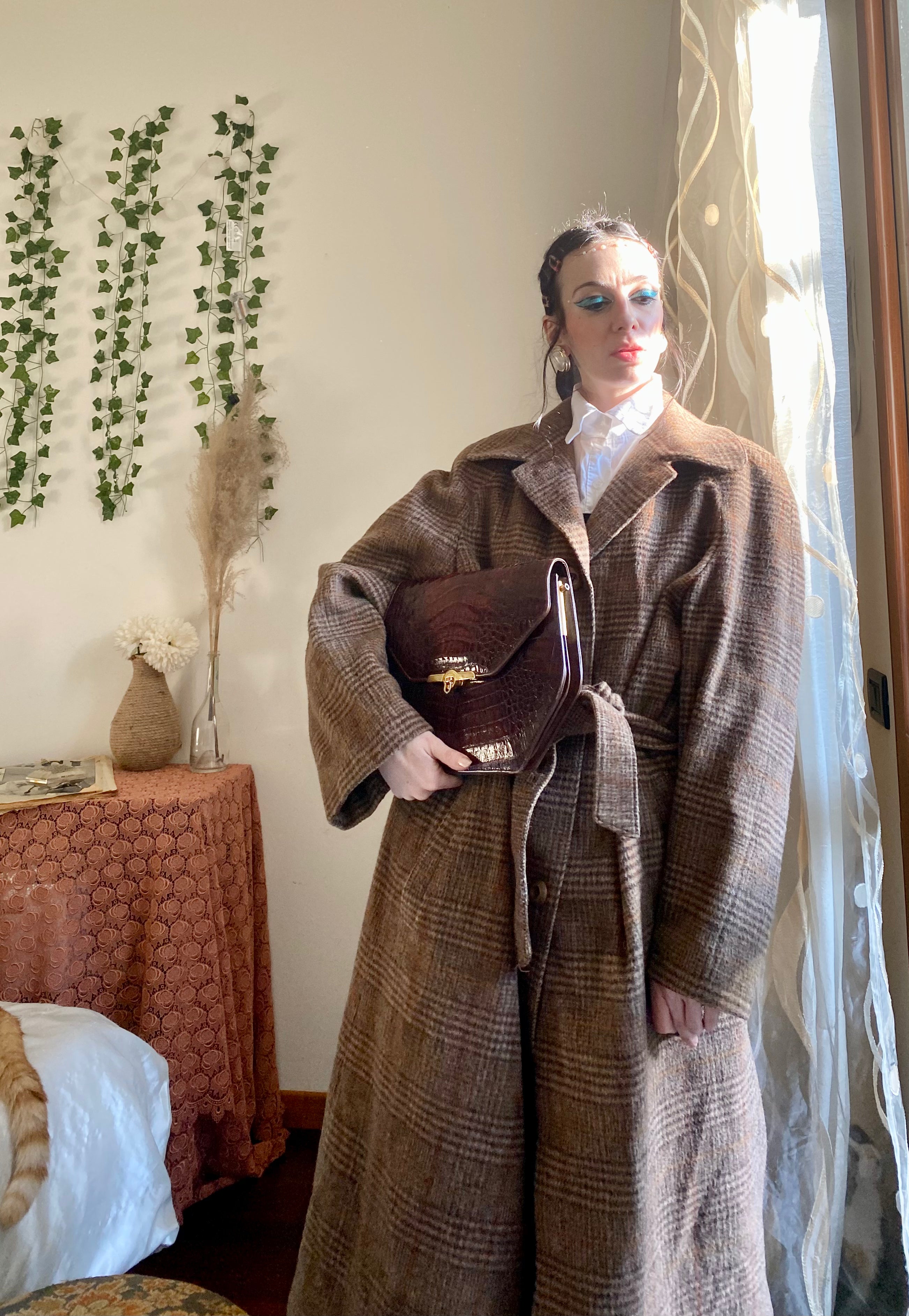 Pochette coccodrillo rombo